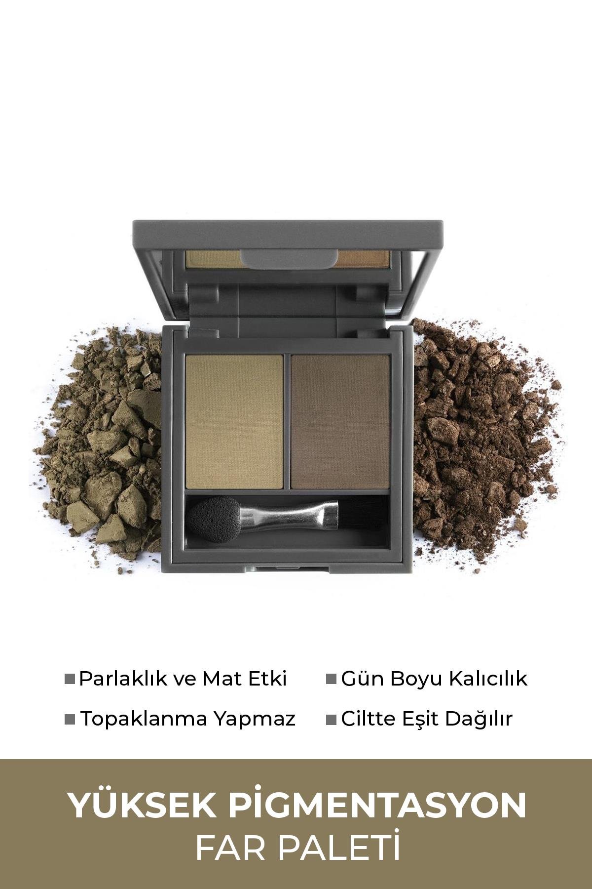 Göz Farı - Duo Eyeshadow 203 Pearly Sage & Khaki 3 g
