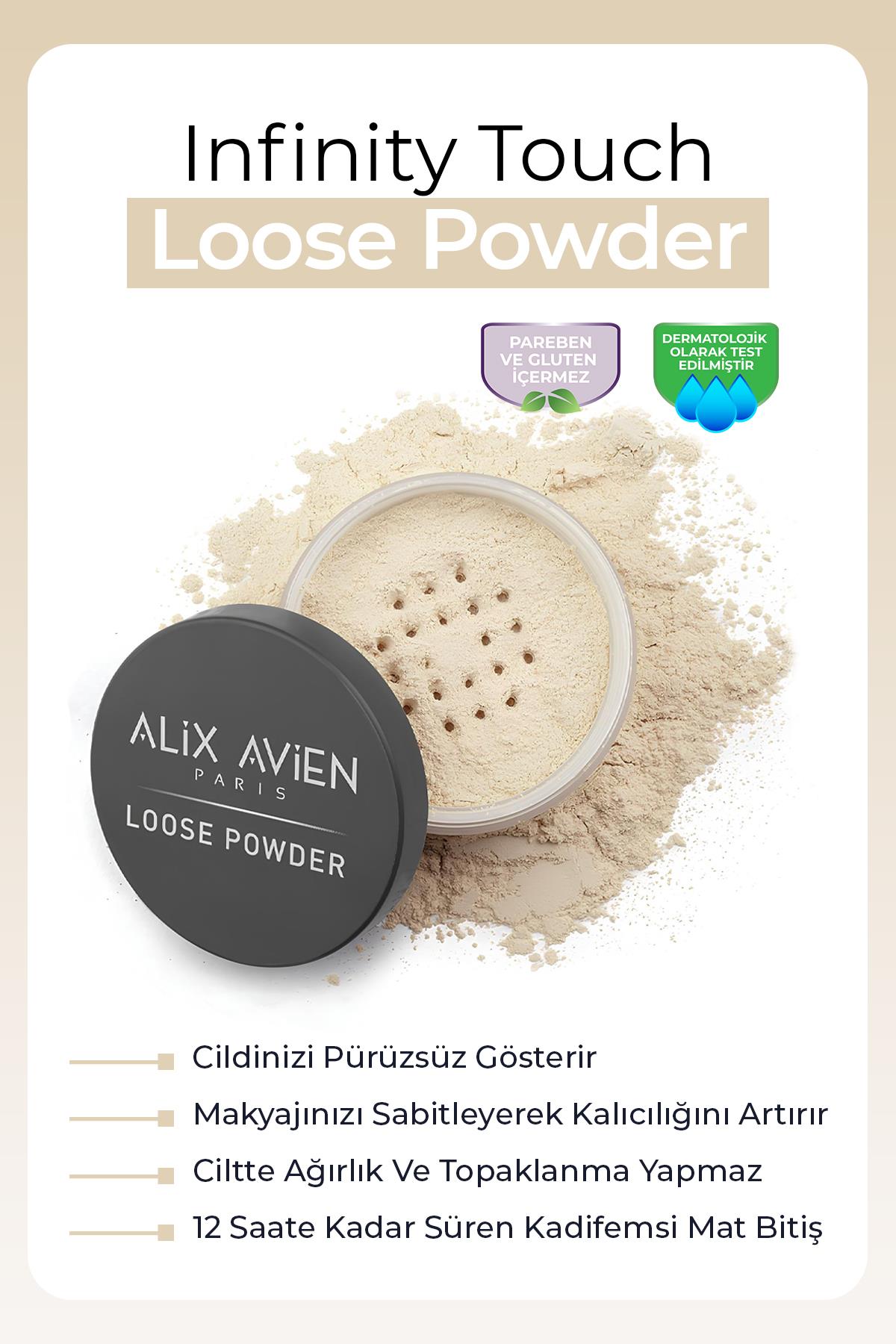 İpeksi Toz Pudra - Sabitleyici Etki Mat Bitiş - Loose Powder 02 Nude Ivory