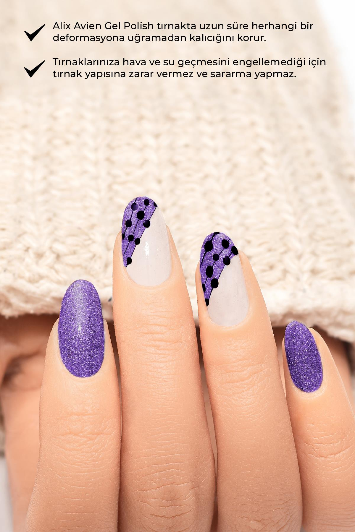 Işıltılı Mor Kalıcı Oje 78-Yoğun Renk Veren Jel Oje 12 ml-Nail UV Gel Polish 78