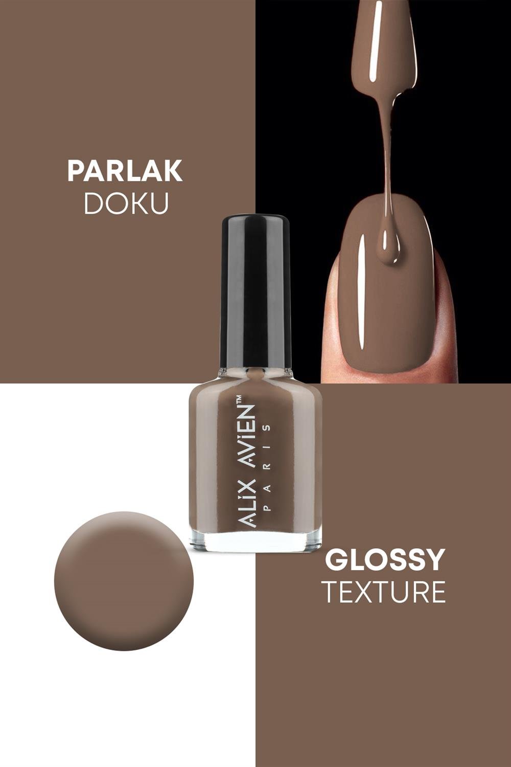 Kahverengi Oje 91 - Uzun Süreli Kalıcılık Hızlı Kuruma - Nail Lacquer 91
