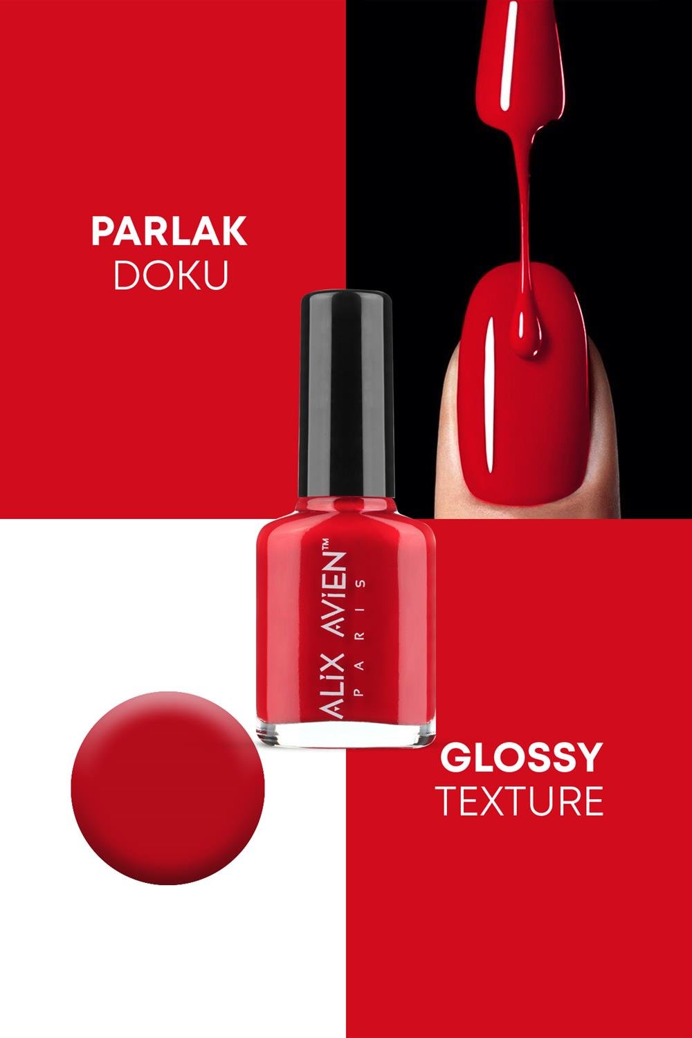 Kan Kırmızı Oje 15  - Uzun Süreli Kalıcılık Hızlı Kuruma - Nail Lacquer 15
