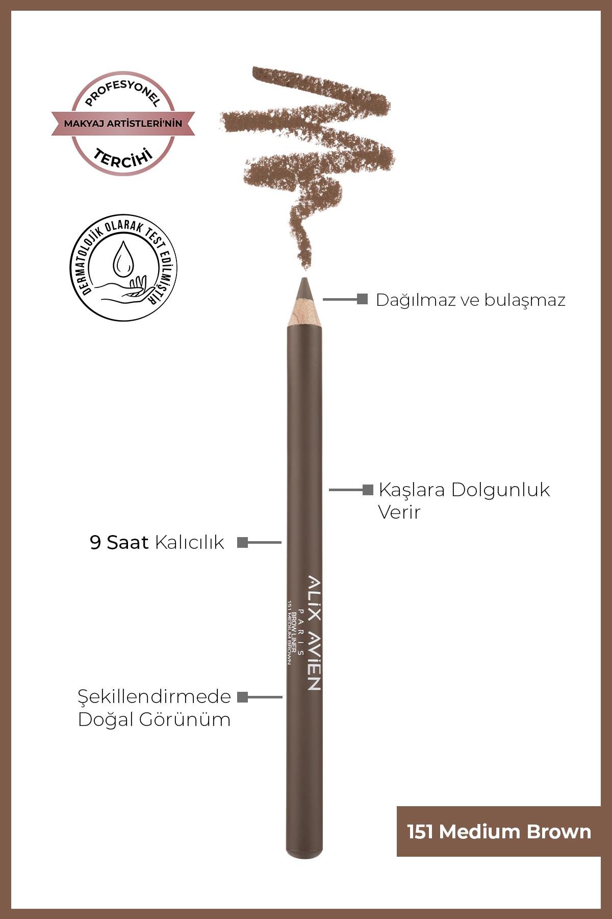 Kaş Kalemi 151 - 9 Saate kadar Kalıcılık - Brow Liner 151 Medium Brown