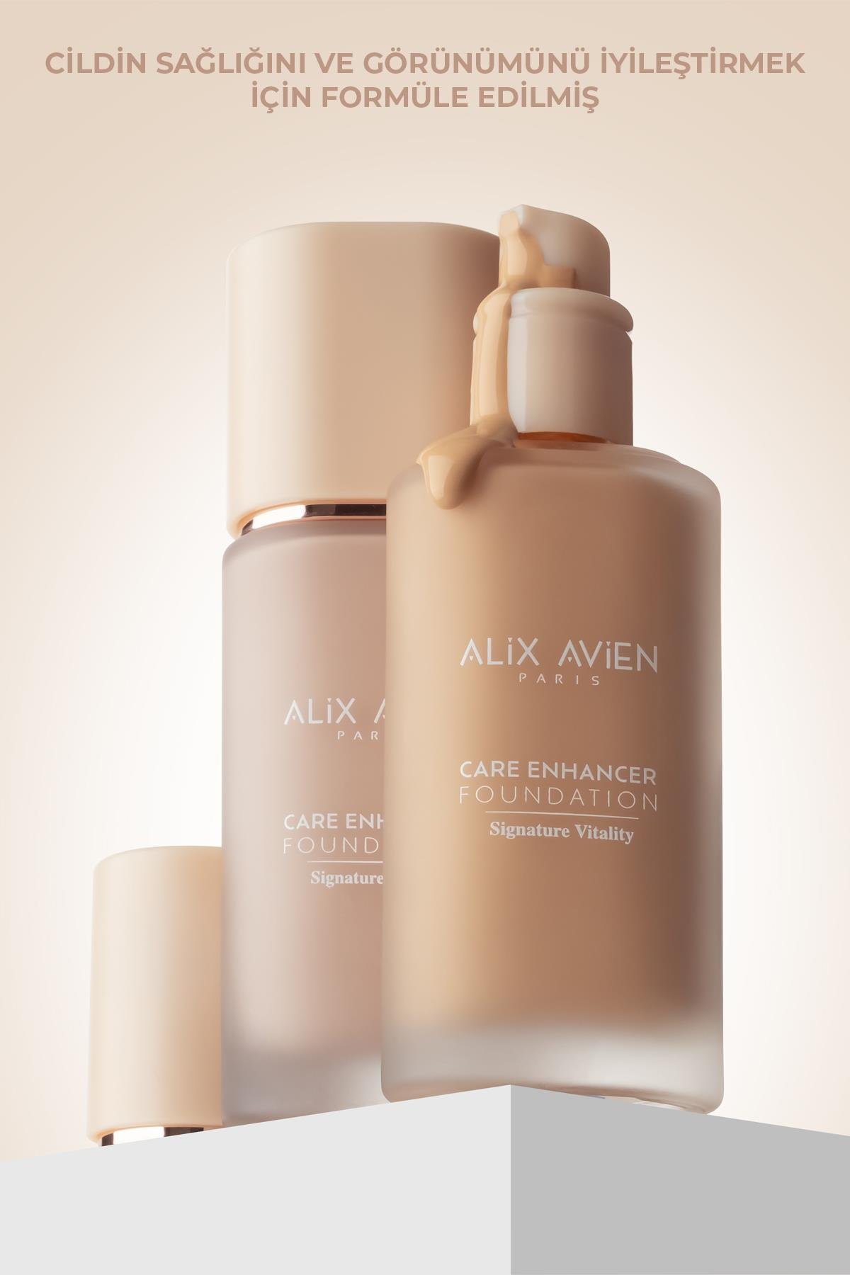 Kırışıklık Karşıtı Nemlendirici SPF30 Parlak Bitişli Fondöten - Care Enhancer 806 Pale Apricot