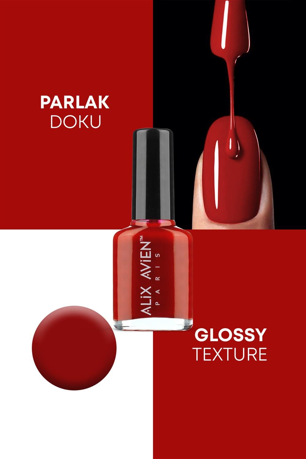 Kırmızı Oje 57 - Uzun Süreli Kalıcılık Hızlı Kuruma - Nail Lacquer 57