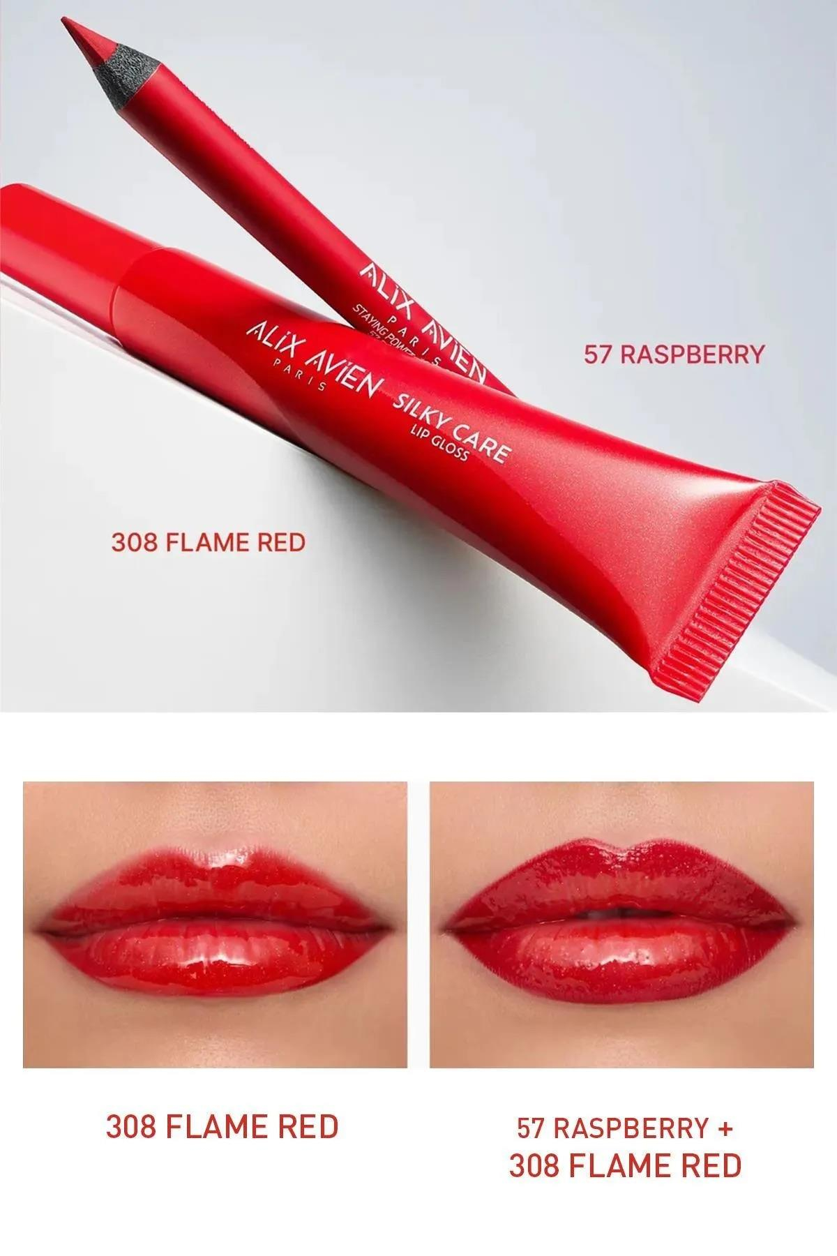 Koruyucu, Dolgunlaştırıcı, Nemlendirici Kırmızı Dudak Parlatıcısı - Silky Care Kılıf ve Lipgloss Set