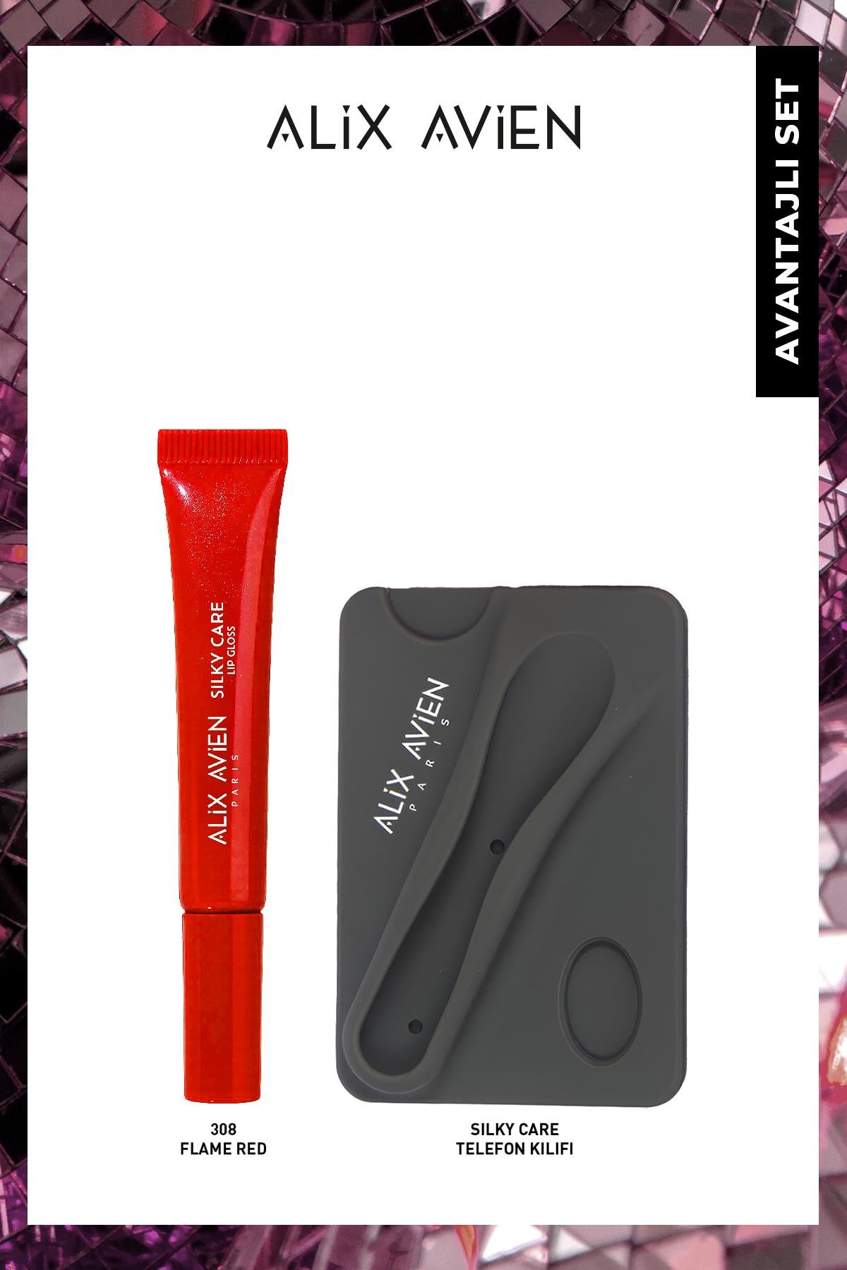Koruyucu, Dolgunlaştırıcı, Nemlendirici Kırmızı Dudak Parlatıcısı - Silky Care Kılıf ve Lipgloss Set