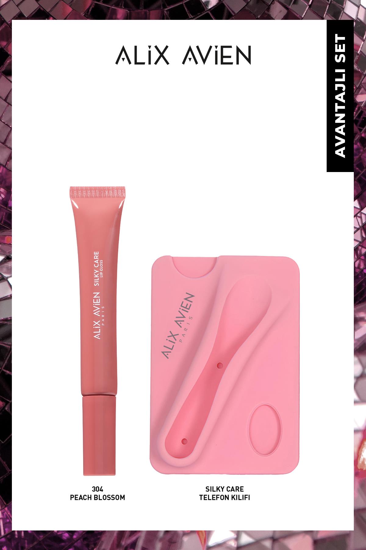 Koruyucu, Dolgunlaştırıcı, Nemlendirici Pembe Dudak Parlatıcısı - Silky Care Kılıf ve Lipgloss Set