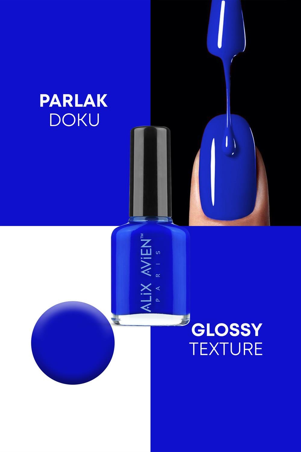 Koyu Mavi Oje 24  - Uzun Süreli Kalıcılık Hızlı Kuruma - Nail Lacquer 24