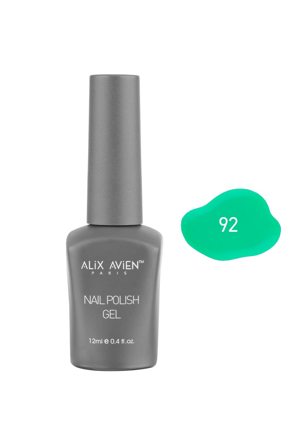 Koyu Yeşil Kalıcı Oje 92-Yoğun Renk Veren Jel Oje 12 ml-Nail UV Gel Polish 92
