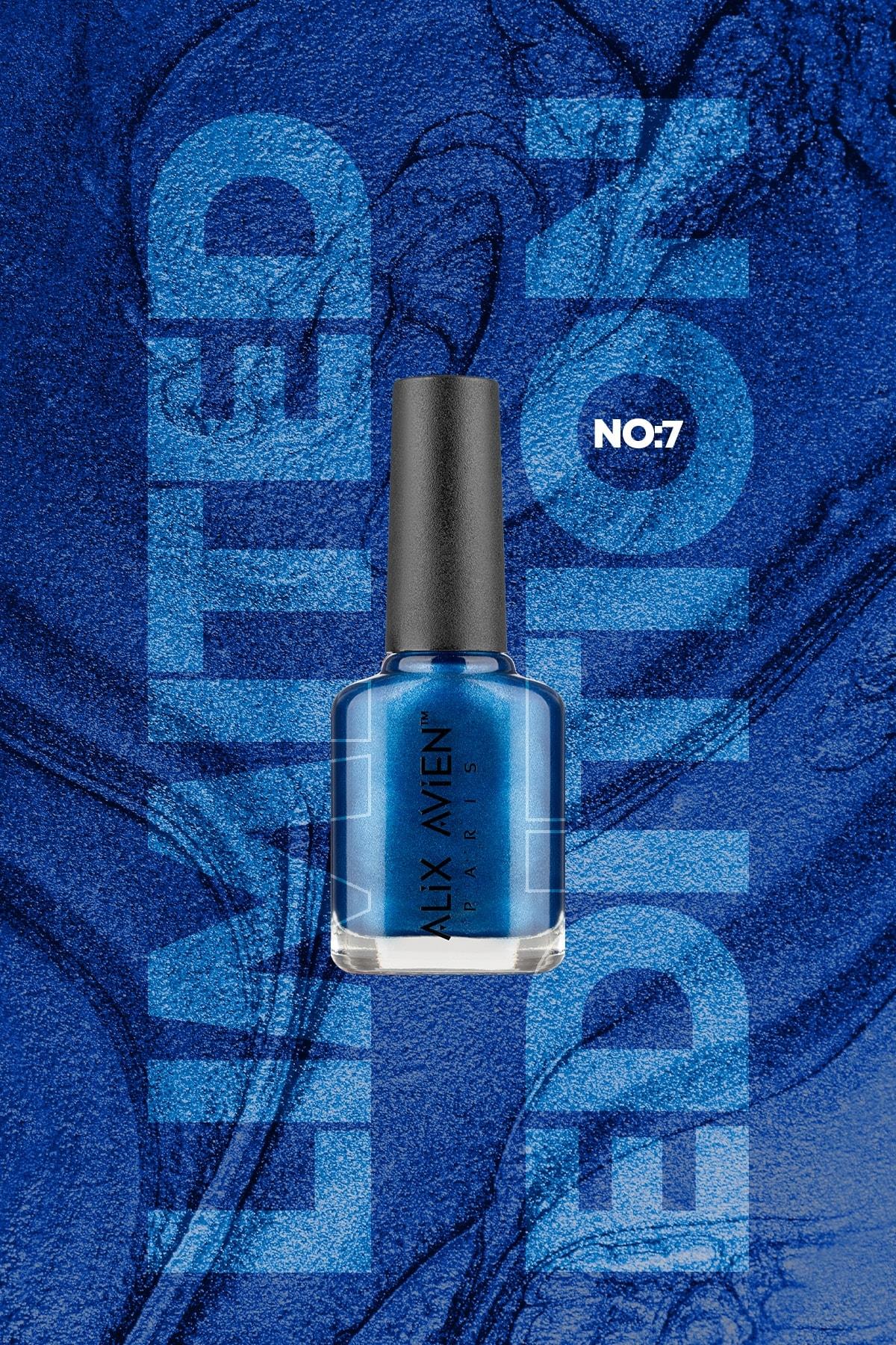 Limited Edition Işıltılı Lacivert Oje-Yüksek Pigmentli Kalıcılık Hızlı Kuruma-Nail Lacquer No:7