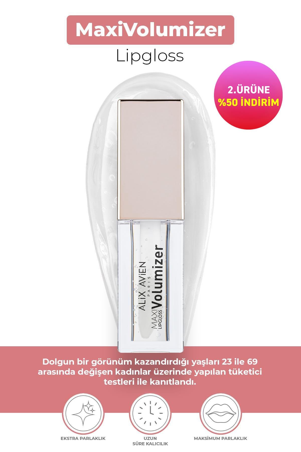Maxivolumizer Lipgloss 201 - Maxicrystal - Kalıcı ve Nemlendirici Ruj - Dolgunlaştırıcı Etki