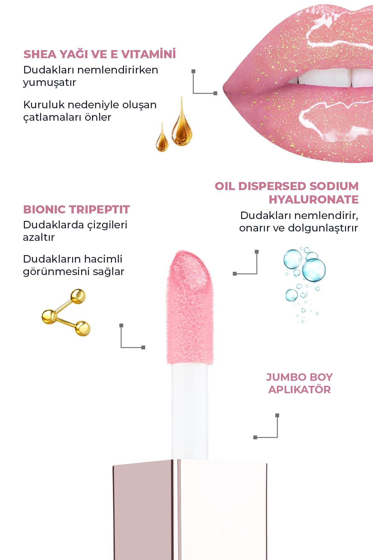 Maxivolumizer Lipgloss 204 - Pearly Queen - Kalıcı ve Nemlendirici Ruj - Dolgunlaştırıcı Etki
