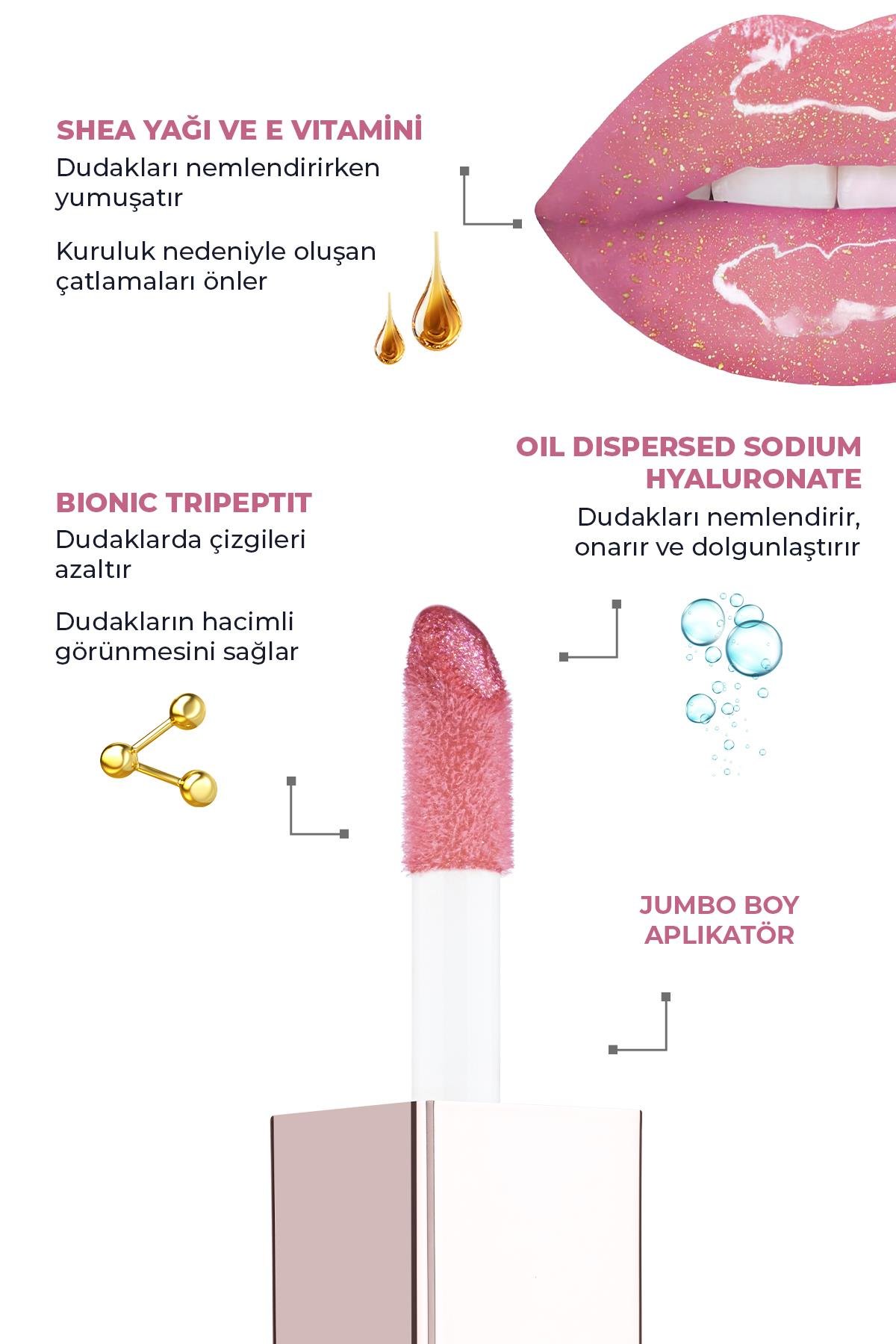 Maxivolumizer Lipgloss 207 - Rosy Violet - Kalıcı ve Nemlendirici Ruj - Dolgunlaştırıcı Etki