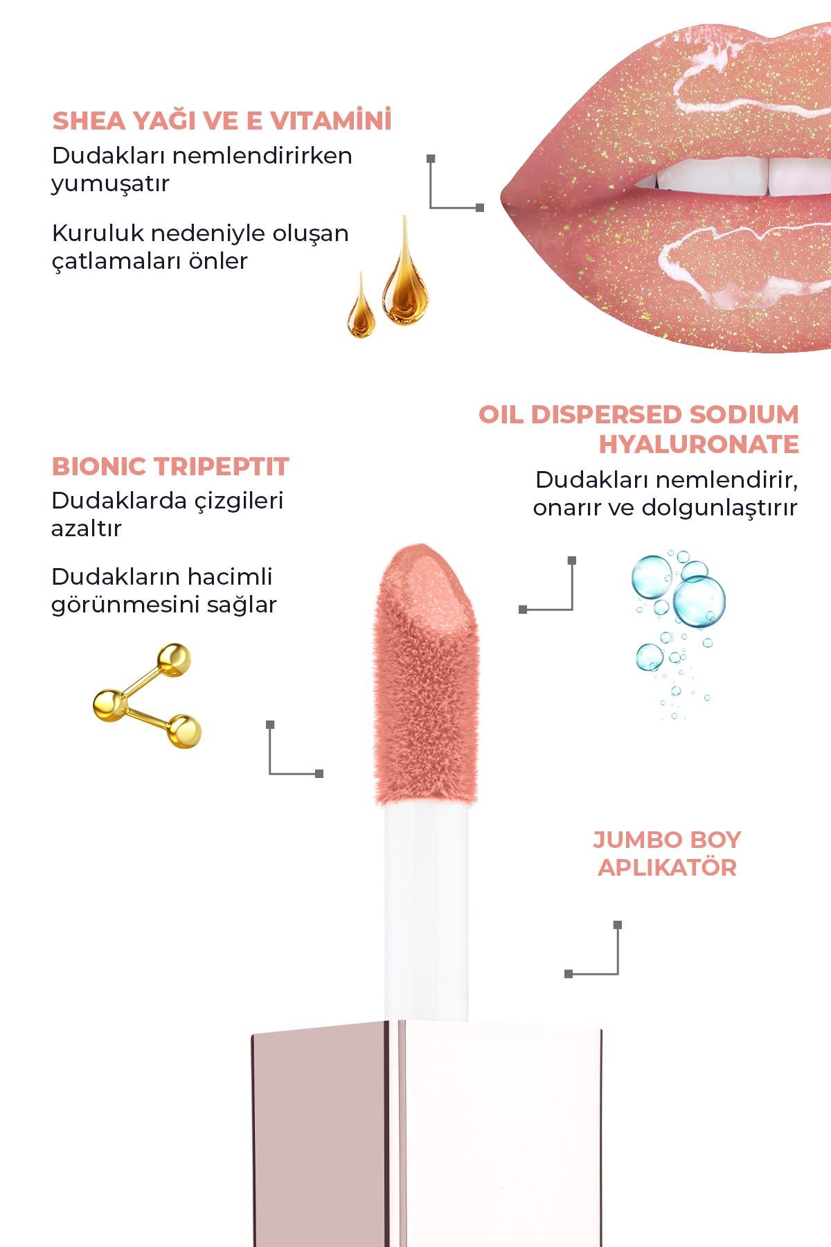 Maxivolumizer Lipgloss 211 - Pearly Candy - Kalıcı ve Nemlendirici Ruj - Dolgunlaştırıcı Etki