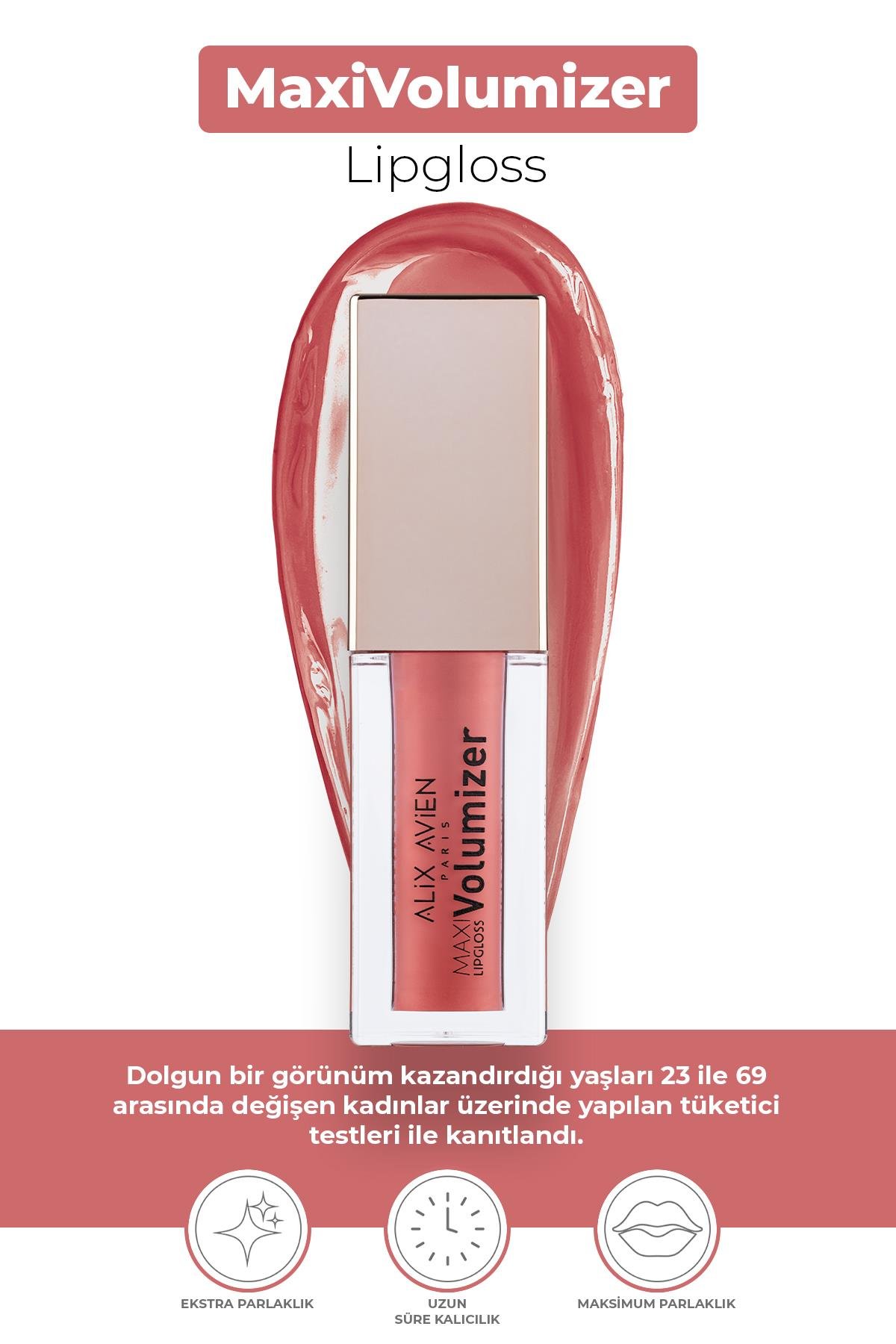 Maxivolumizer Lipgloss 212 - Glazed Peach -  Kalıcı ve Nemlendirici Ruj - Dolgunlaştırıcı Etki