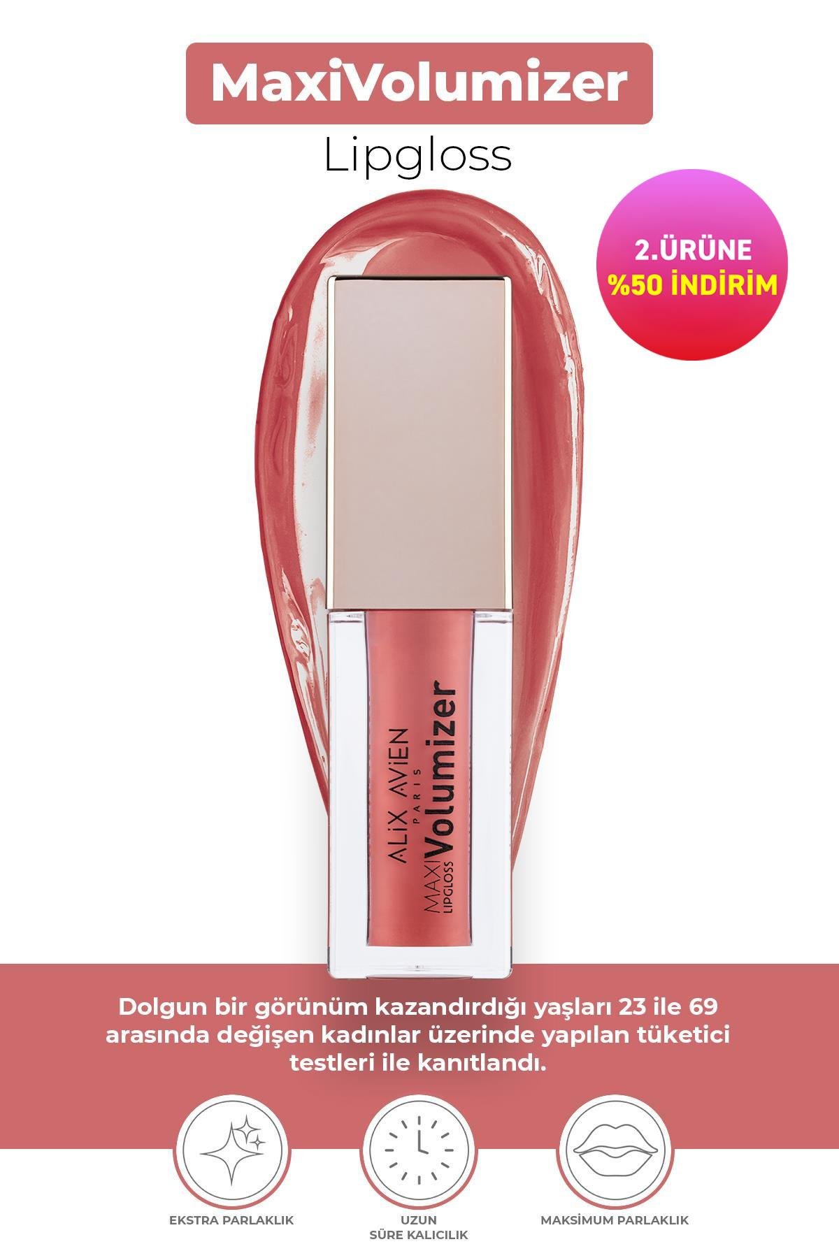 Maxivolumizer Lipgloss 212 - Glazed Peach -  Kalıcı ve Nemlendirici Ruj - Dolgunlaştırıcı Etki