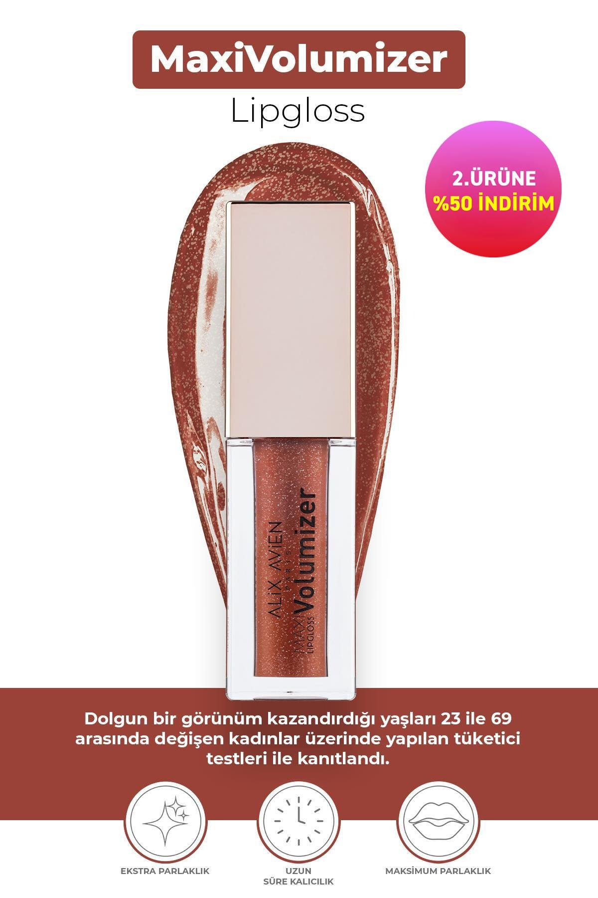 Maxivolumizer Lipgloss 219 - Foxy Red - Kalıcı ve Nemlendirici Ruj - Dolgunlaştırıcı Etki