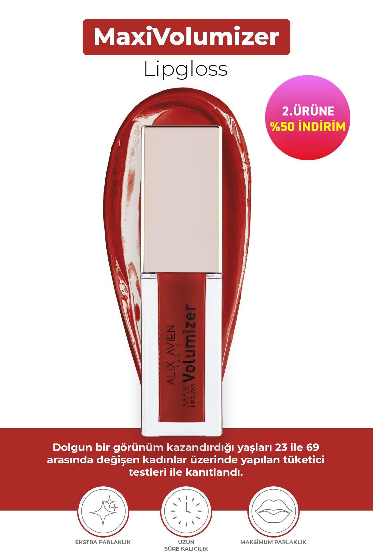 Maxivolumizer Lipgloss 220 - Luscious Cherry - Kalıcı ve Nemlendirici Ruj - Dolgunlaştırıcı Etki
