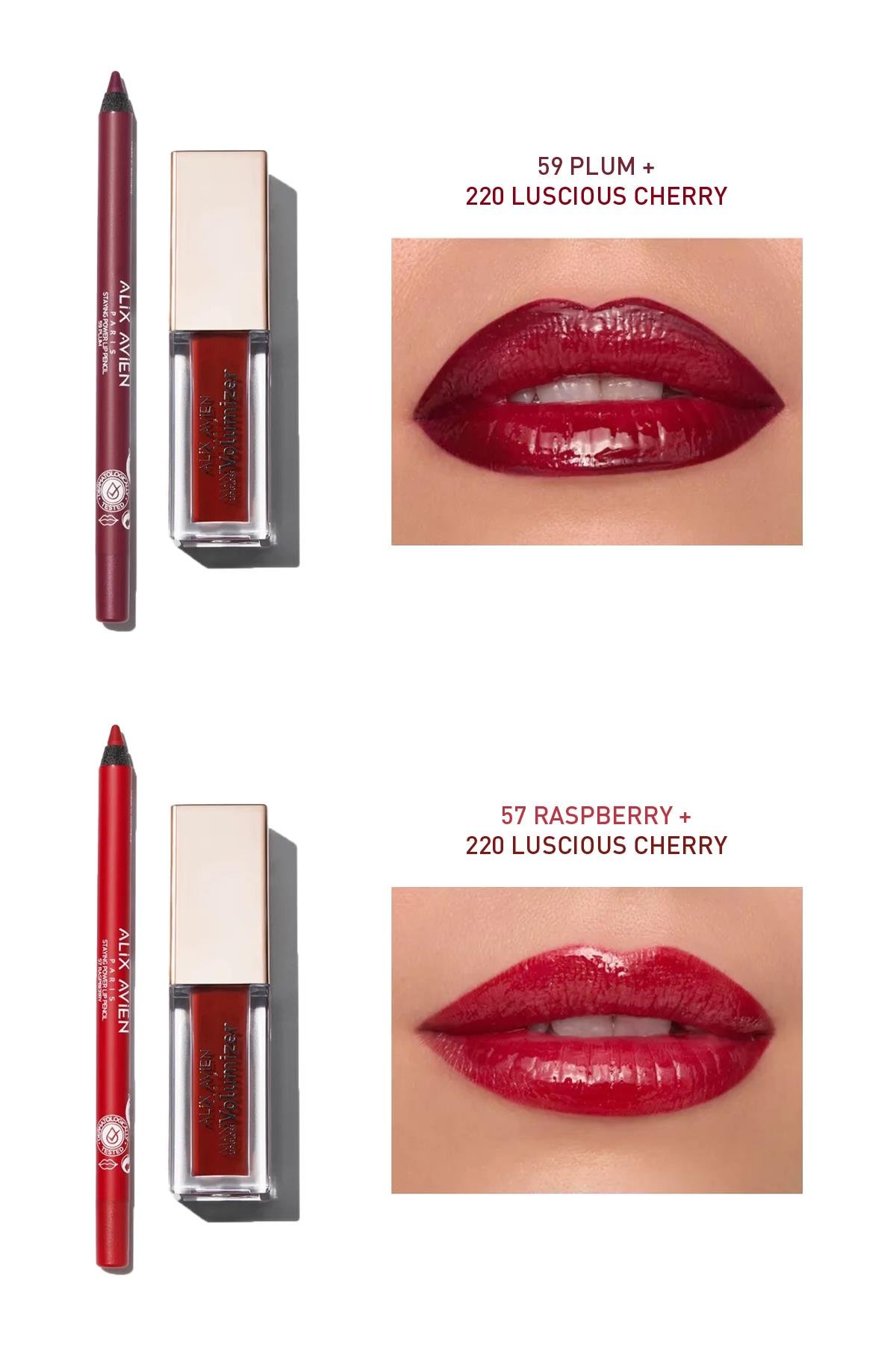 Maxivolumizer Lipgloss 220 - Luscious Cherry - Kalıcı ve Nemlendirici Ruj - Dolgunlaştırıcı Etki