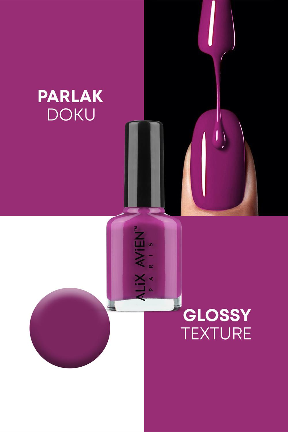 Menekşe Oje 19 - Uzun Süreli Kalıcılık Hızlı Kuruma - Nail Lacquer 19