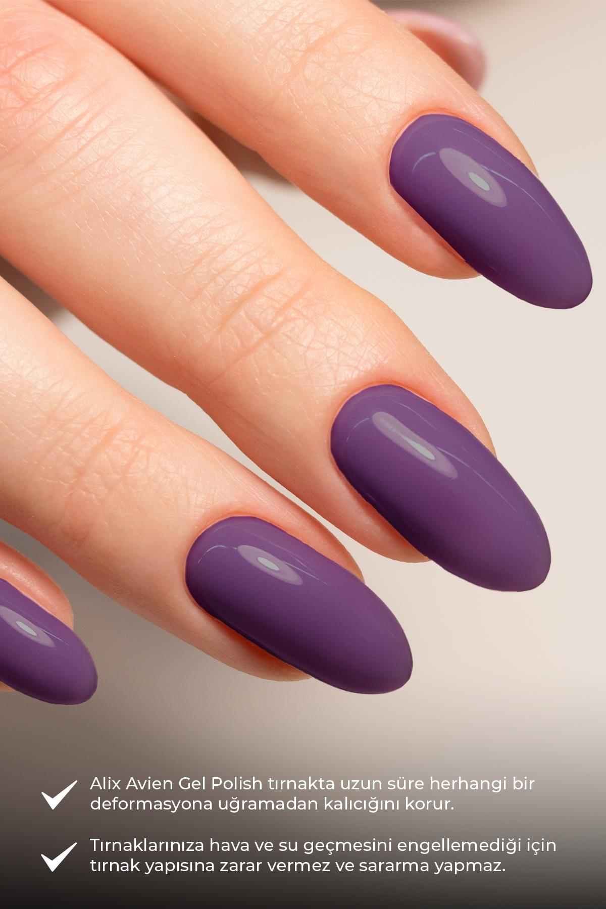 Mor Kalıcı Oje 76-Yoğun Renk Veren Jel Oje 12 ml-Nail UV Gel Polish 76
