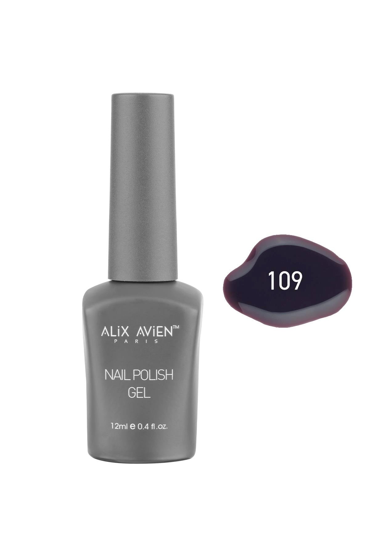 Mor Kırmızı Kalıcı Oje 109-Yoğun Renk Veren Jel Oje 12 ml-Nail UV Gel Polish 109