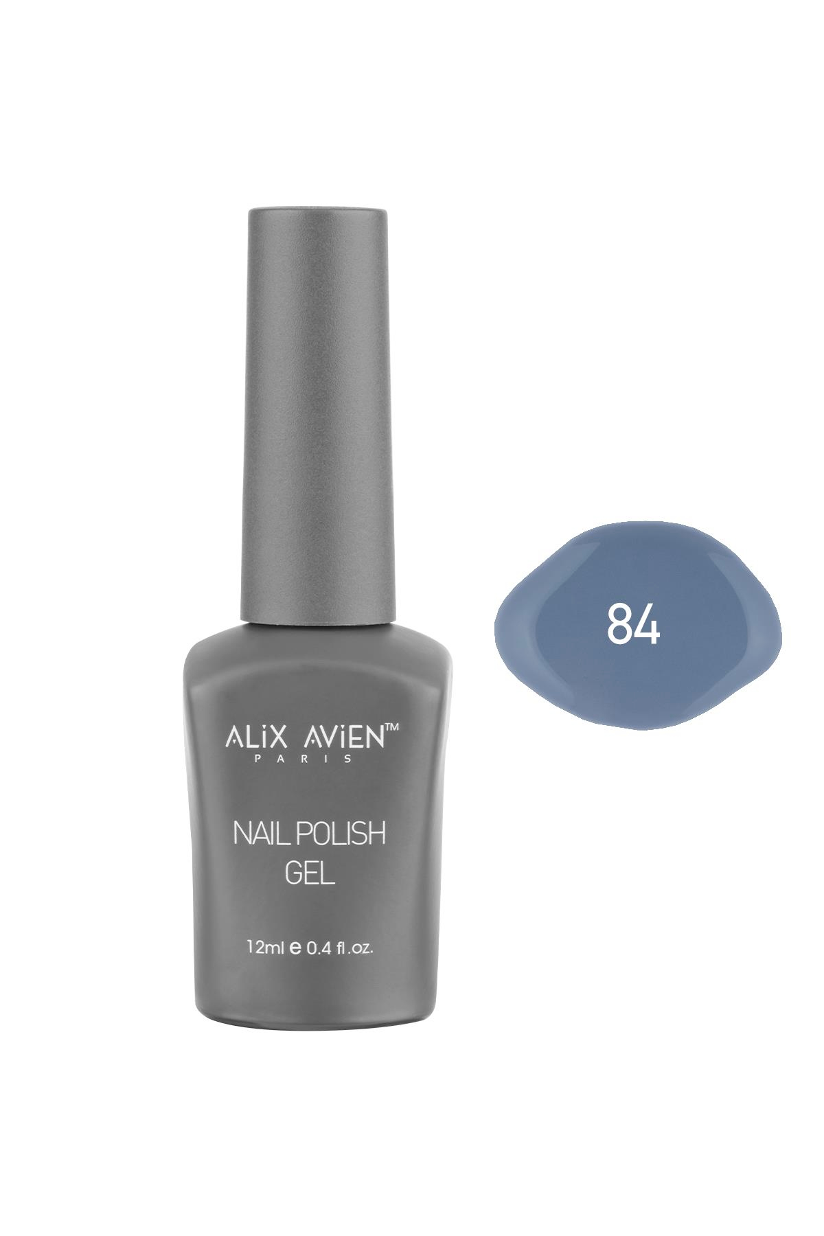 Mor Mavi Kalıcı Oje 84-Yoğun Renk Veren Jel Oje 12 ml-Nail UV Gel Polish 84
