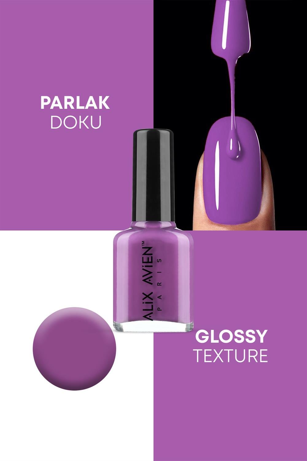 Mor Oje 76 - Uzun Süreli Kalıcılık Hızlı Kuruma - Nail Lacquer 76