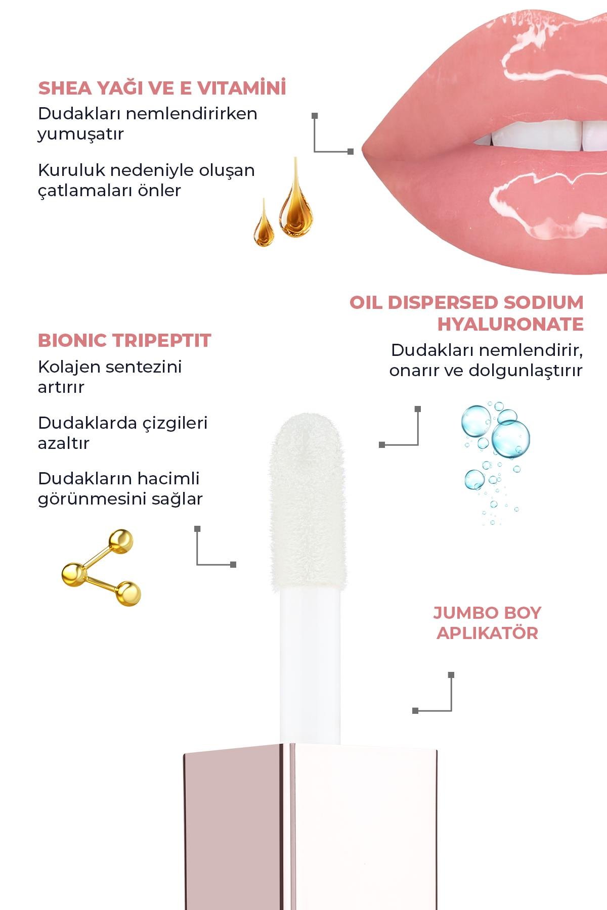 Nemlendirici Besleyici Etkili Suya Dayanıklı Uzun Süre Kalıcı Dudak Parlatıcısı Lipgloss Seti