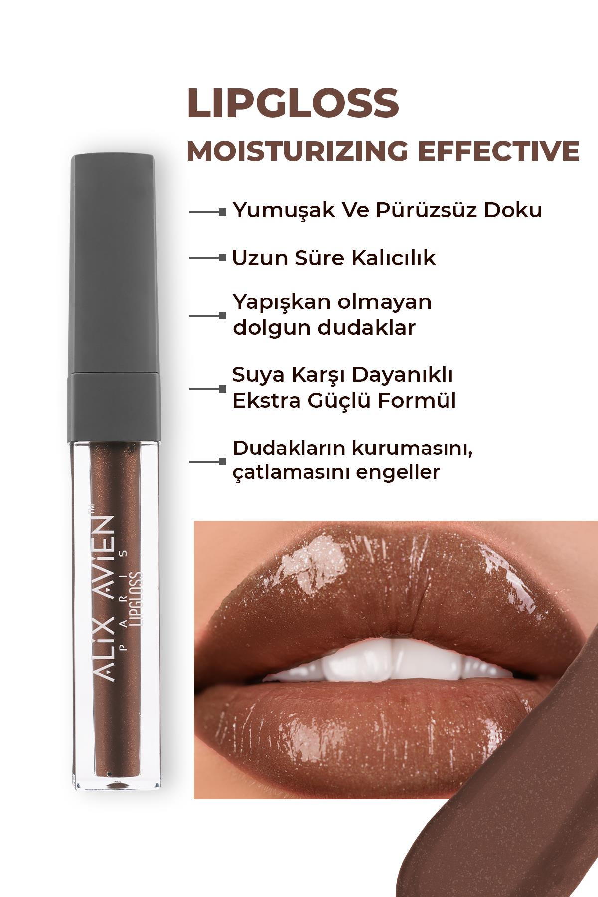 Nemlendirici Etki Yapışkanlık Hissi Bırakmayan Dudak Parlatıcı - Lipgloss 11 Chocolate Kiss
