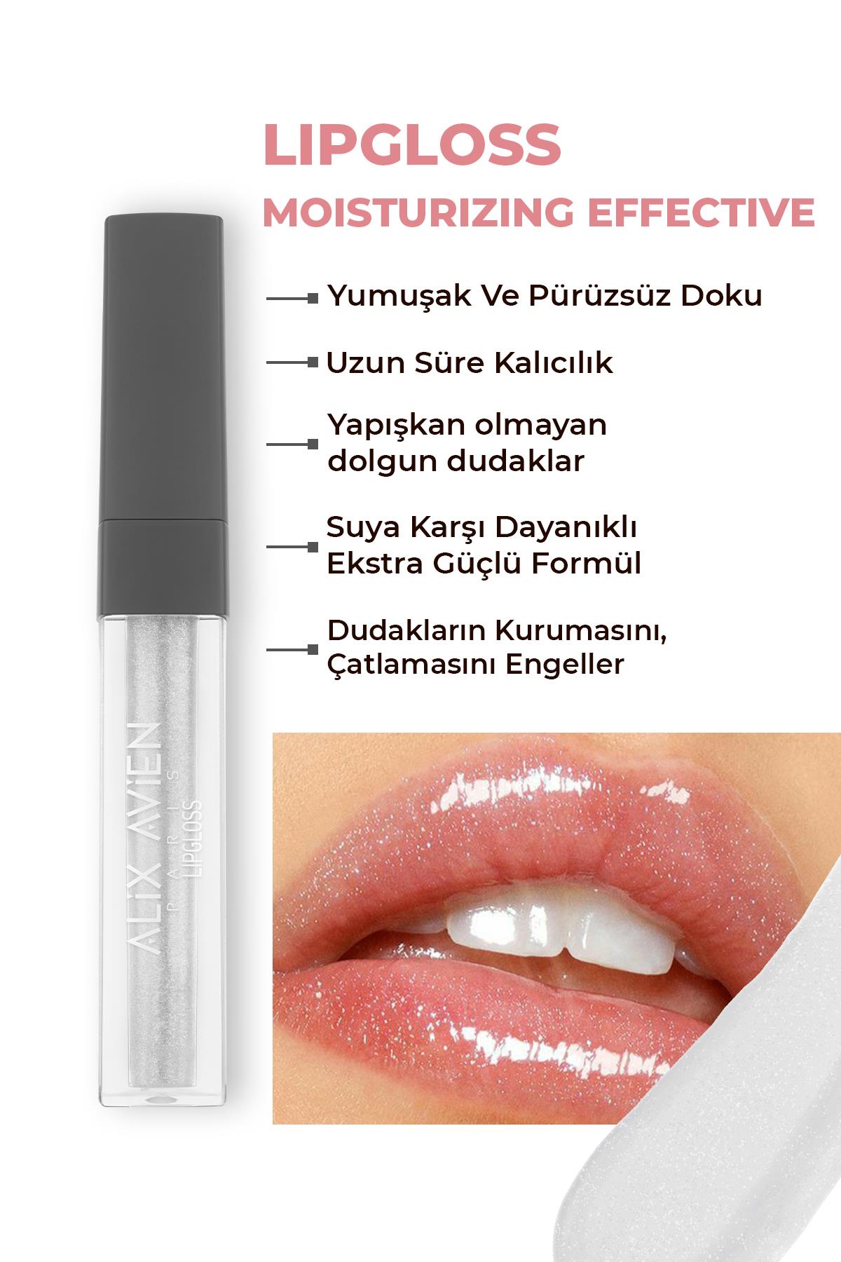 Nemlendirici Etki Yapışkanlık Hissi Bırakmayan Dudak Parlatıcı - Lipgloss 13 Diamond Burst