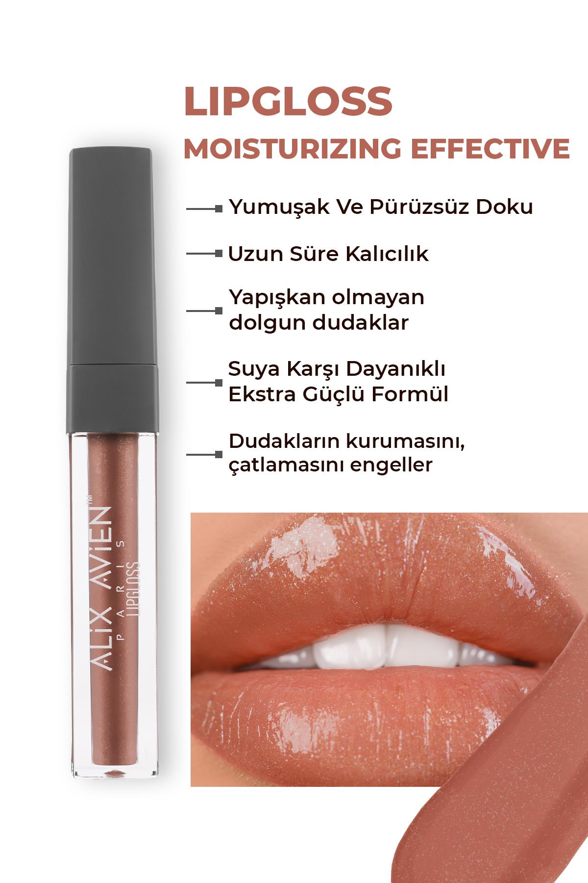 Nemlendirici Etki Yapışkanlık Hissi Bırakmayan Dudak Parlatıcı - Lipgloss 10 Sweet Caramel