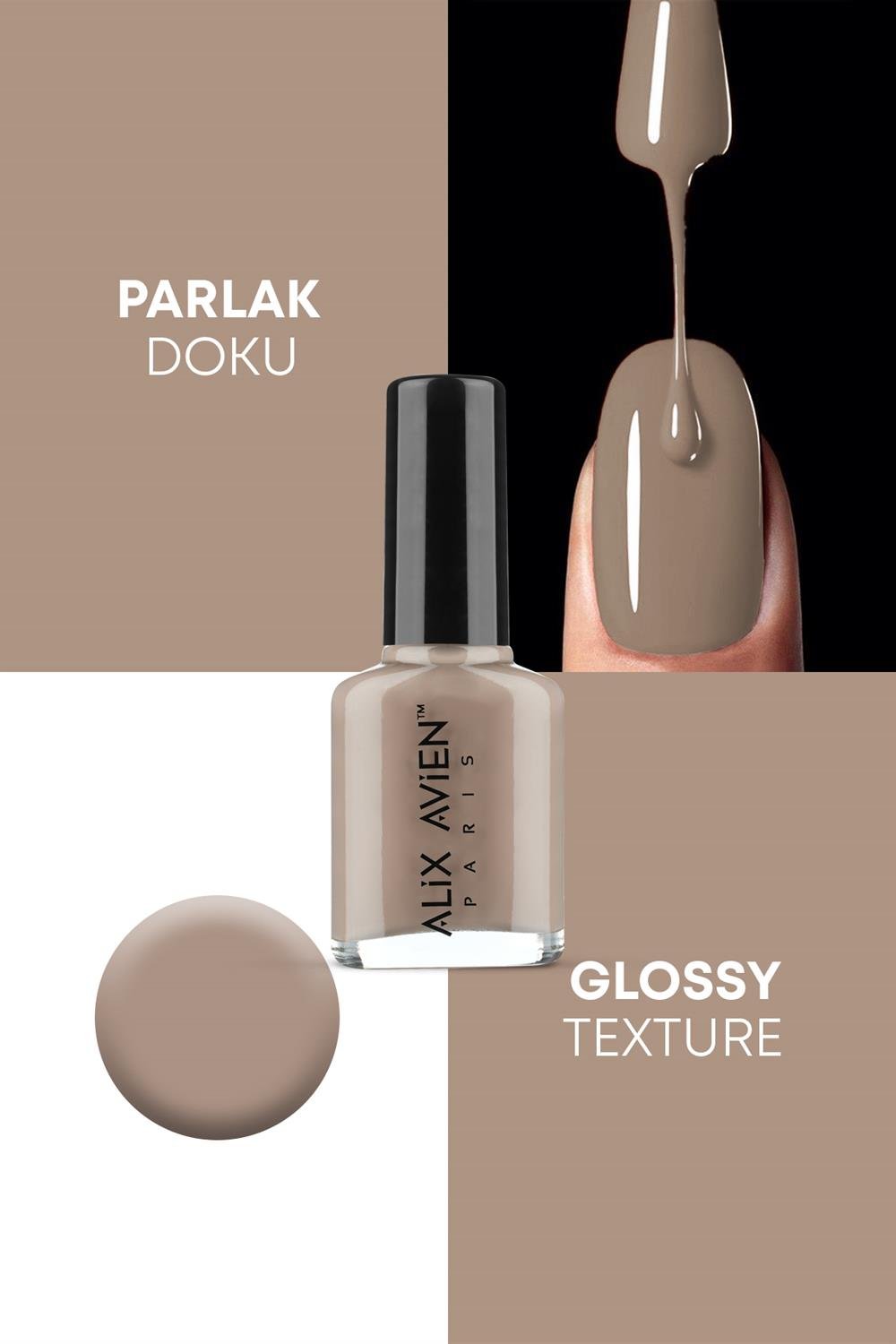 Nude Kahve Oje 87 - Uzun Süreli Kalıcılık Hızlı Kuruma - Nail Lacquer 87