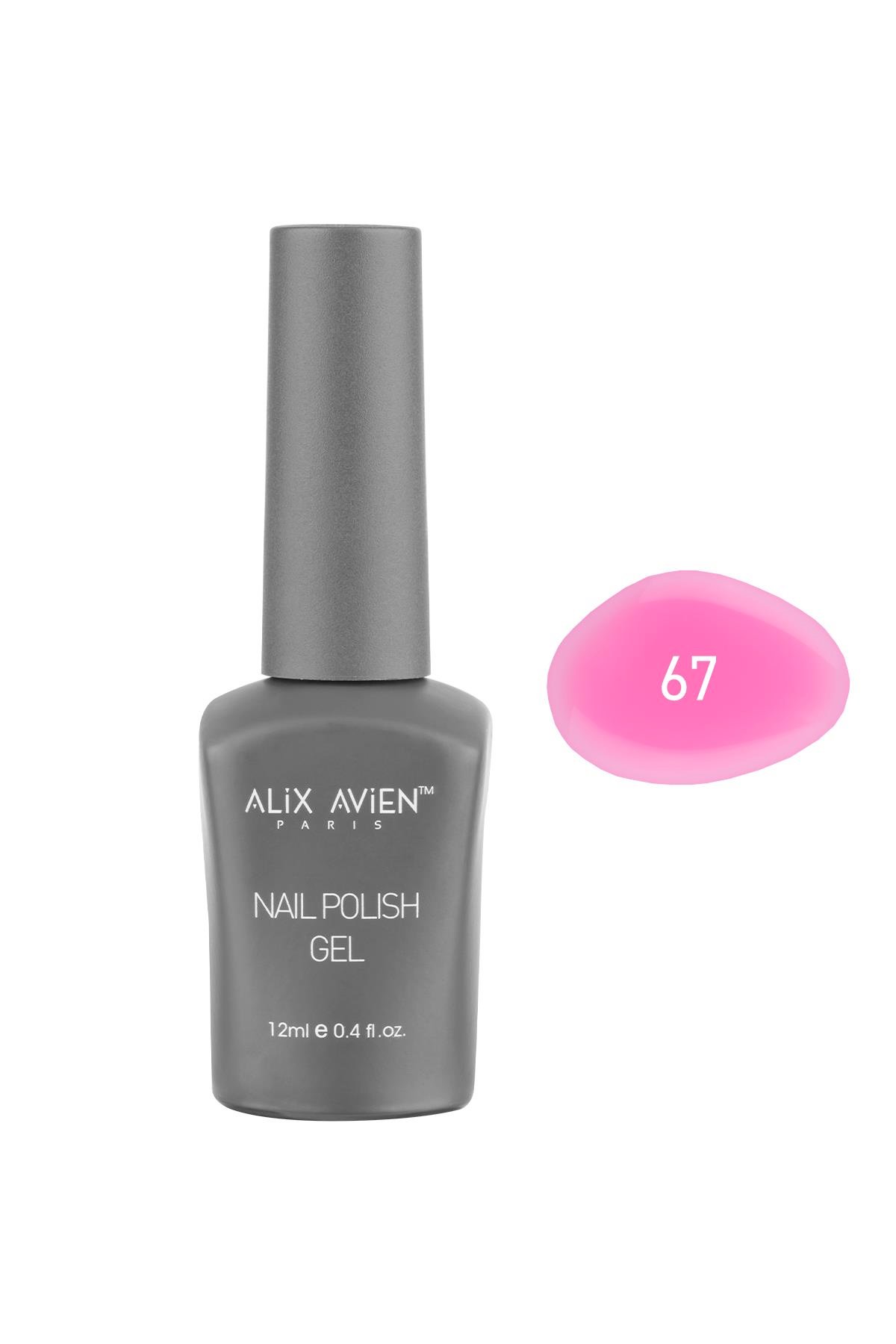 Pamuk Şeker Pembe Kalıcı Oje 67-Yoğun Renk Veren Jel Oje 12 ml-Nail UV Gel Polish 67