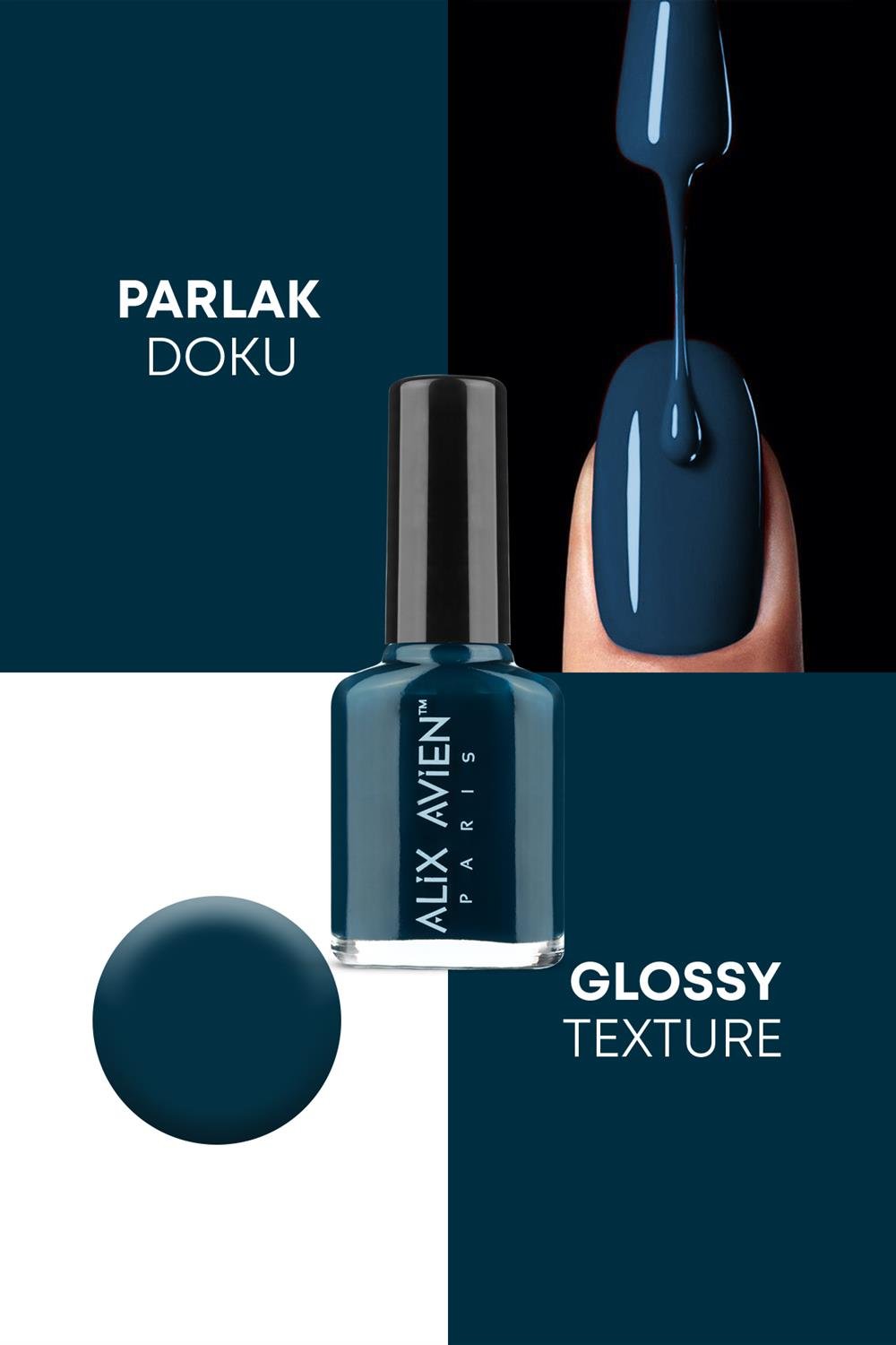 Petrol Mavisi Oje 26 - Uzun Süreli Kalıcılık Hızlı Kuruma - Nail Lacquer 26