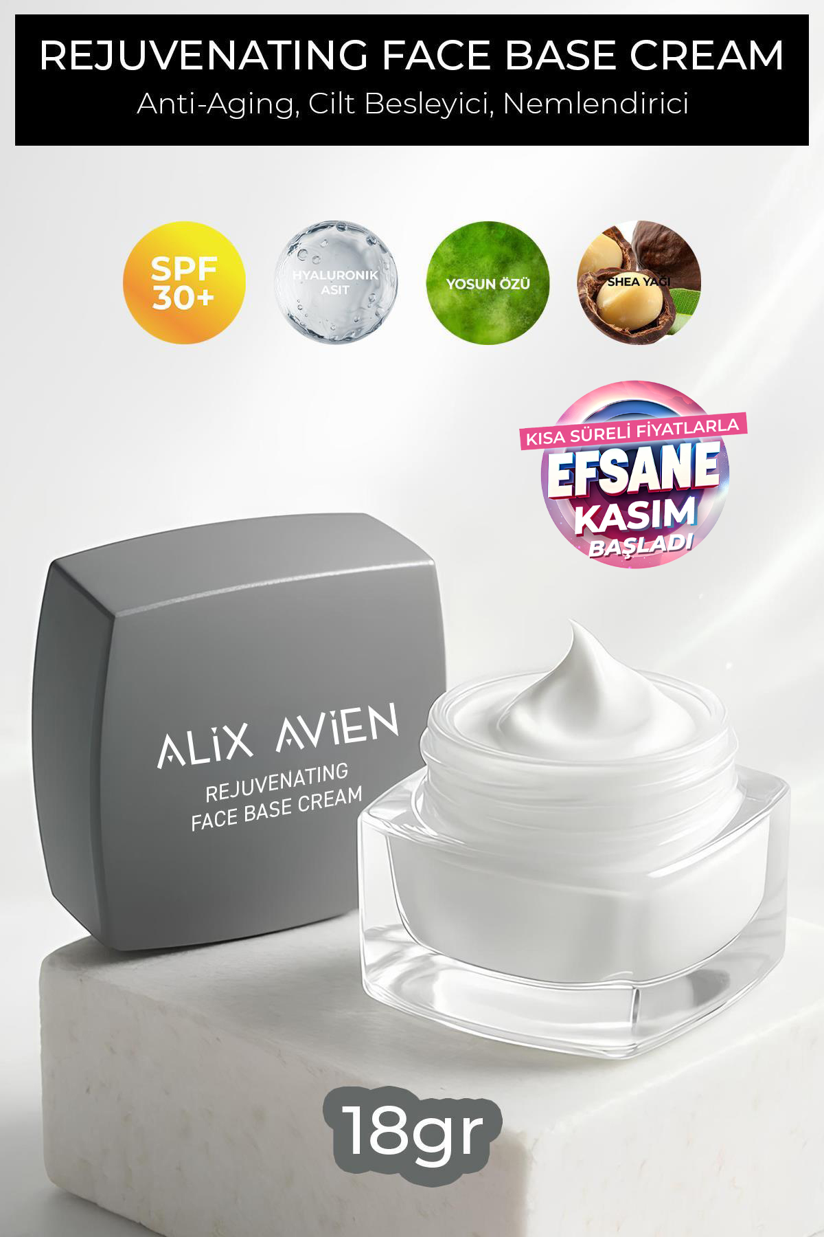 Rejuvenating Face Base Cream - Çok Amaçlı Gençleştirici Makyaj Bazı Kremi SPF 30