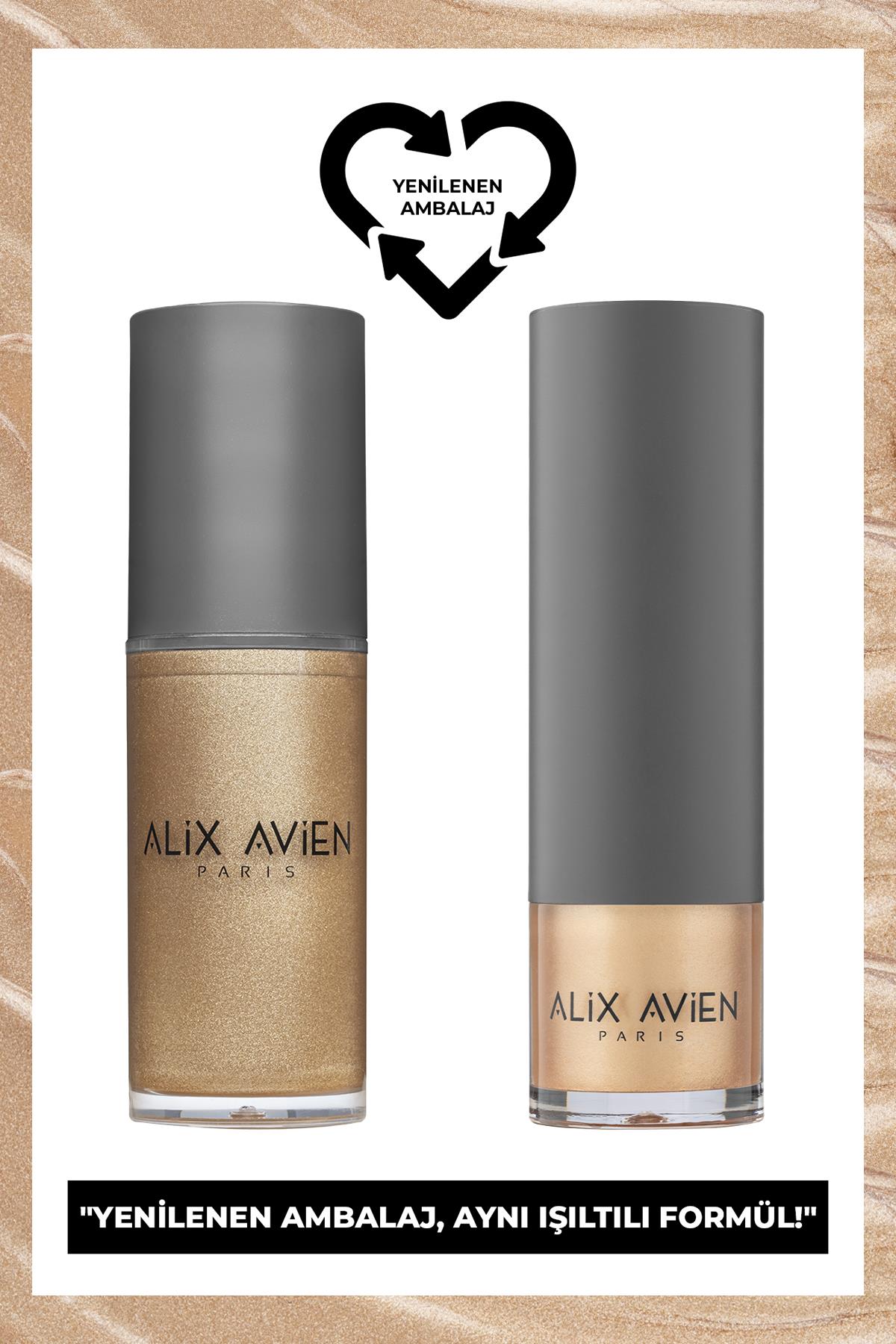 Sarı Işıltılı Likit Aydınlatıcı - Liquid Highlighter 102 - Yüz & Vücut İçin - 30 ml