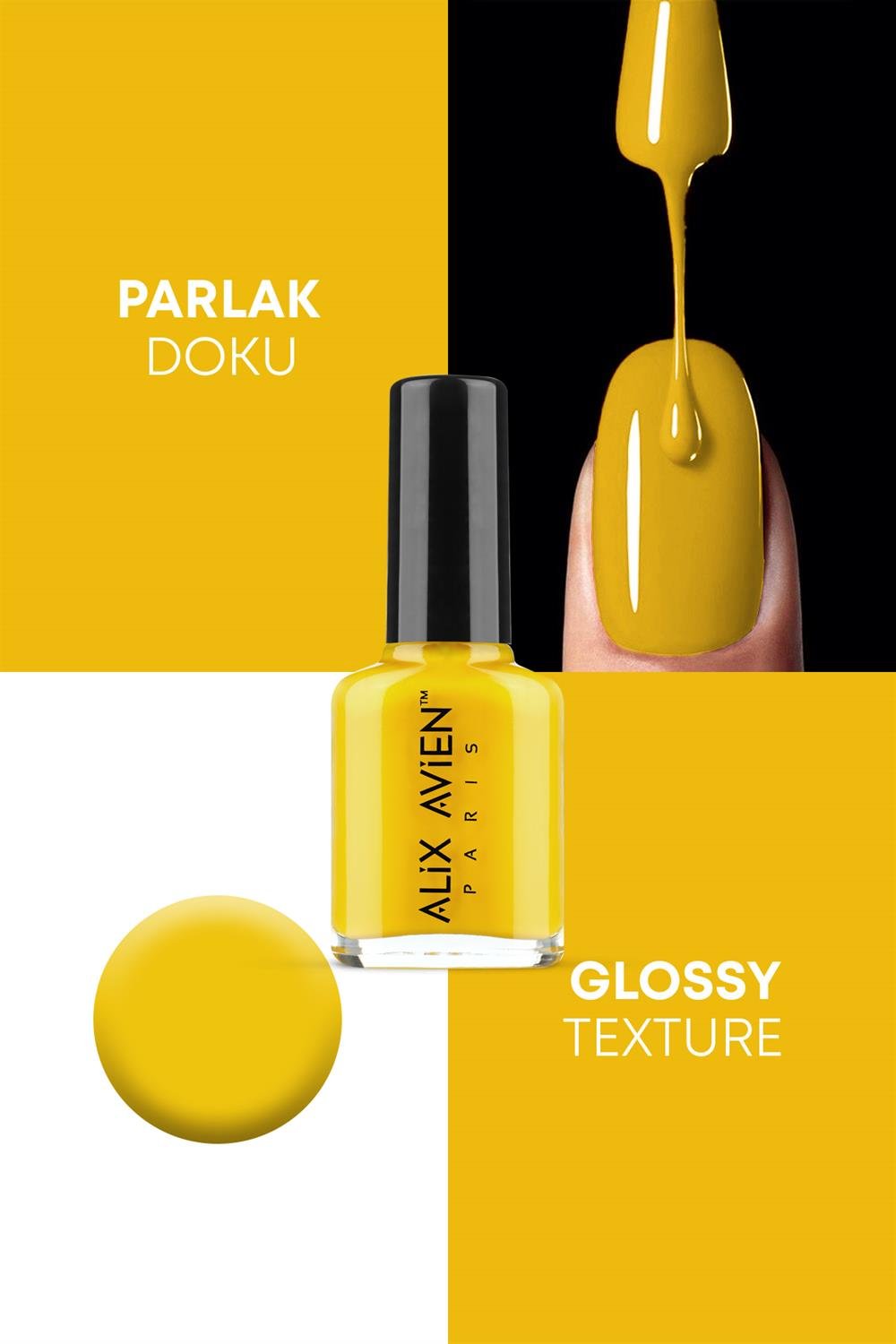 Sarı Oje 68 - Uzun Süreli Kalıcılık Hızlı Kuruma - Nail Lacquer 68