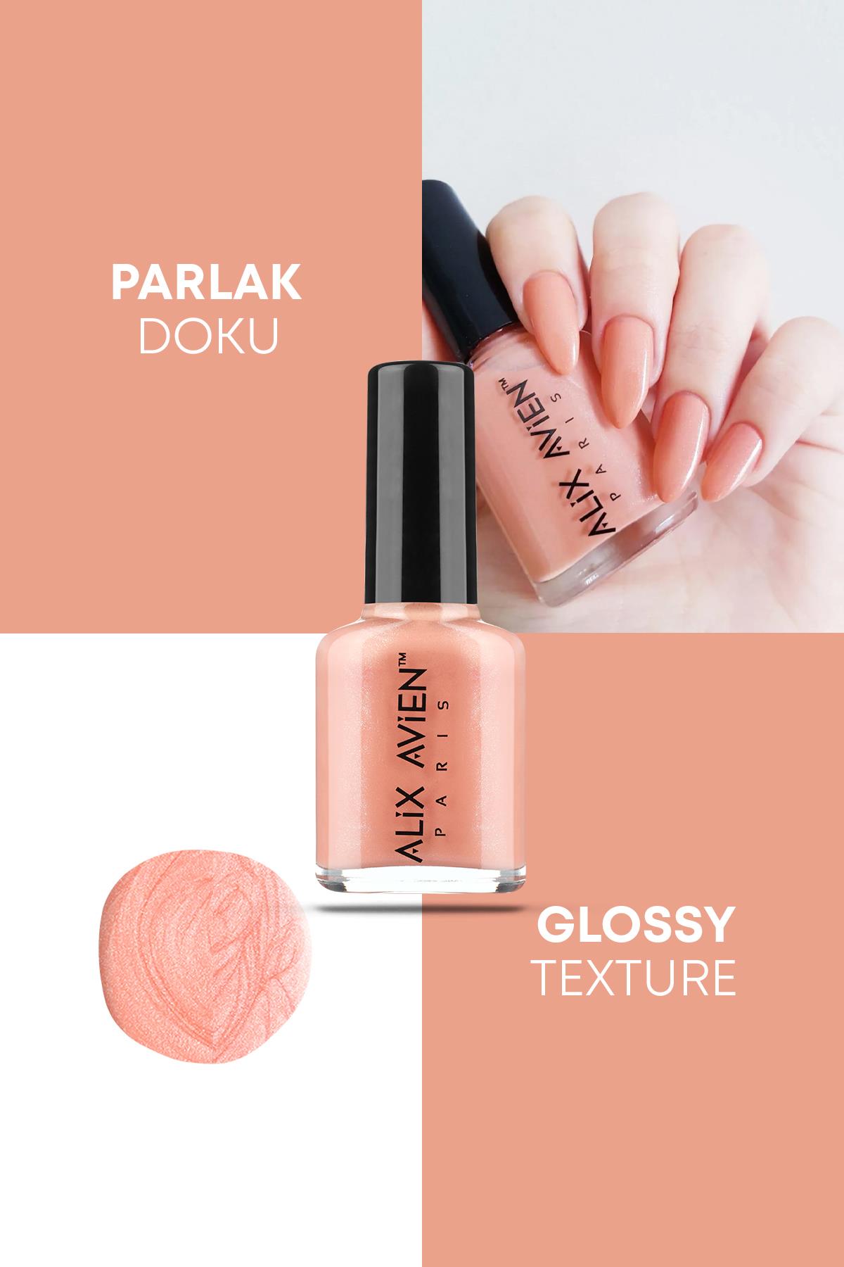 Şeftali Rengi Oje 77 - Yüksek Pigmentli Uzun Süreli Kalıcılık Hızlı Kuruma - Nail Lacquer 77