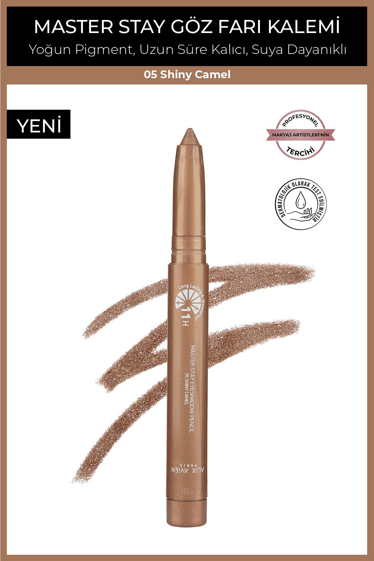 Suya Dayanıklı 24 Saat Kalıcı Yoğun Pigmentli Kremsi Göz Kalem Farı - Master Stay 05 Shiny Camel