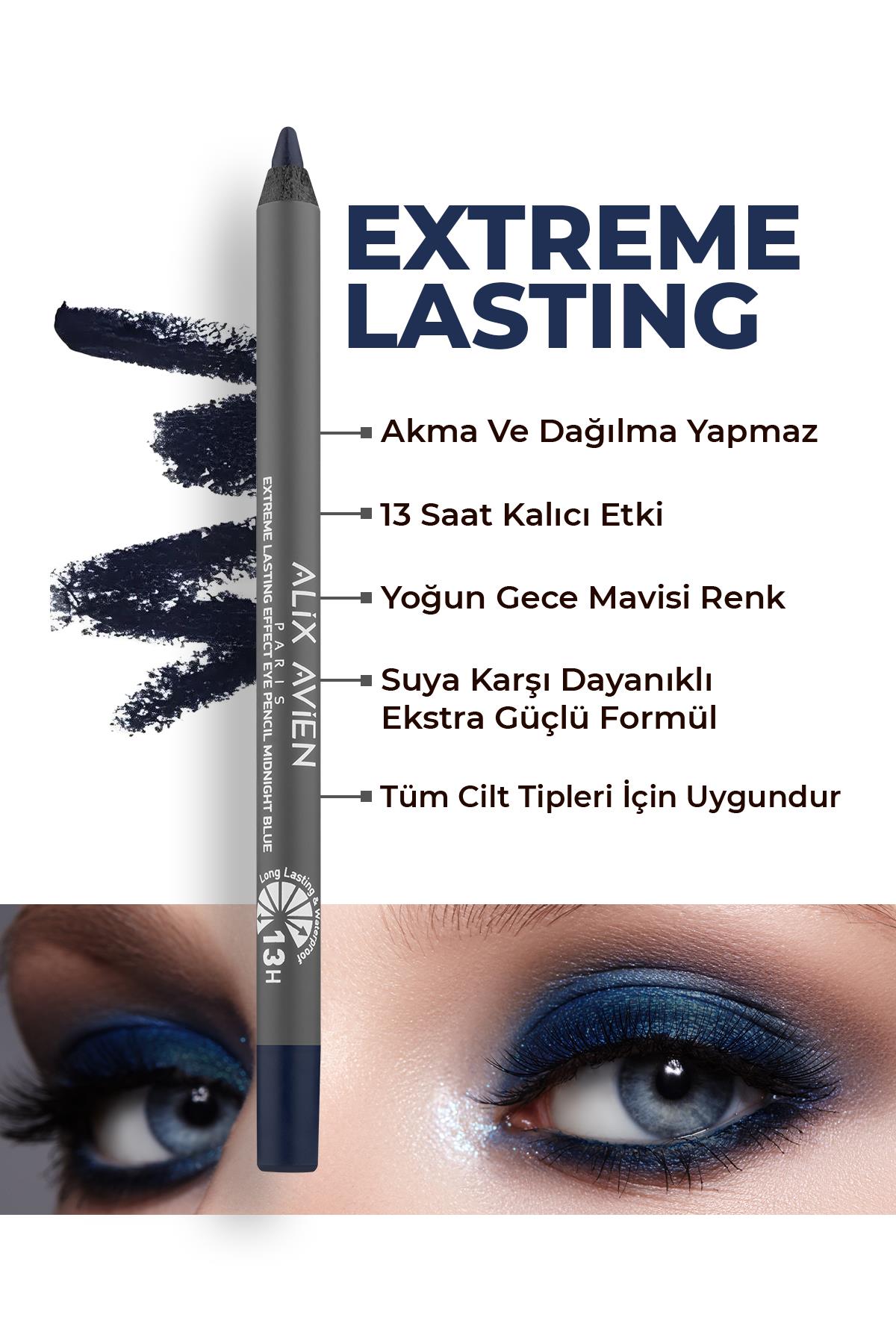 Suya Dayanıklı Gece Mavisi Göz Kalemi - 13 Saat Kalıcı Etki - Extreme Lasting Effect Eye Pencil