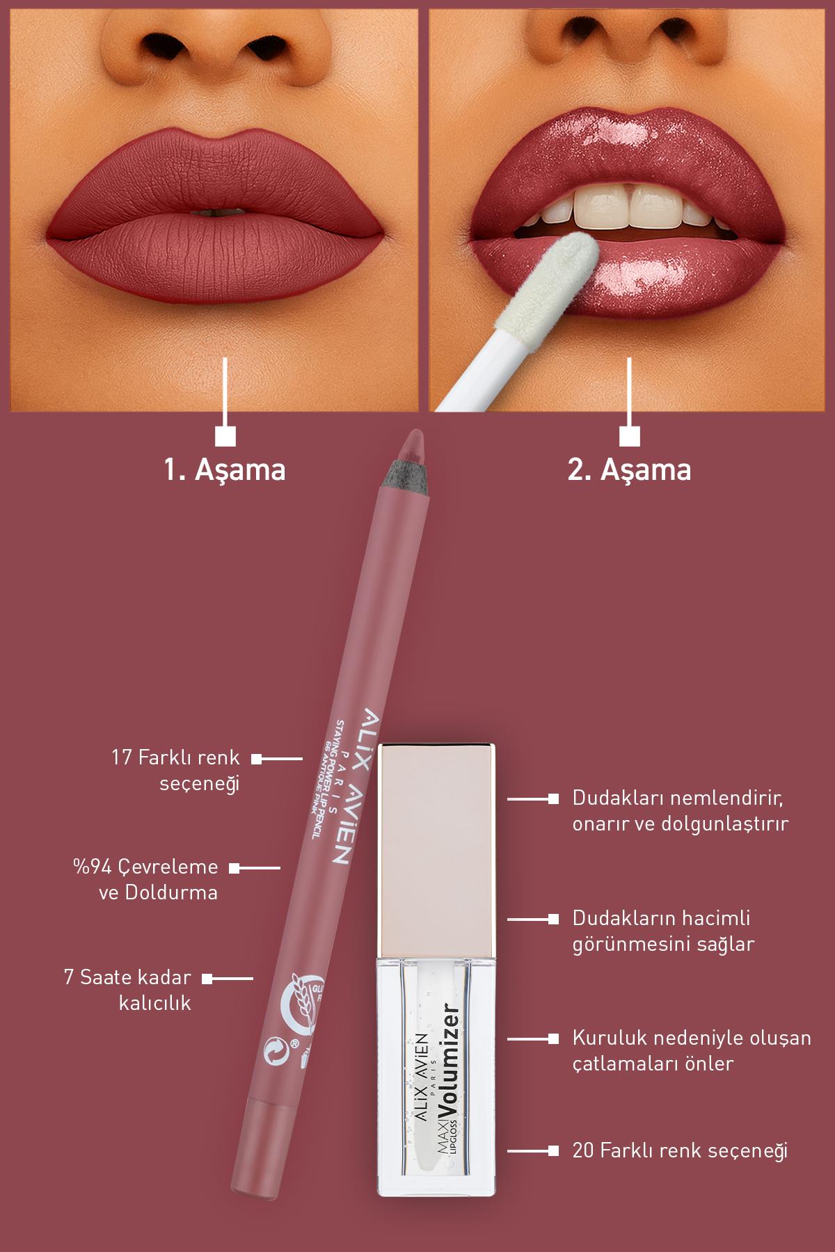 Suya Dayanıklı Uzun Süre Kalıcı Yumuşak Dudak Kalemi - Staying Power Lip Pencil 66 Antique Pink
