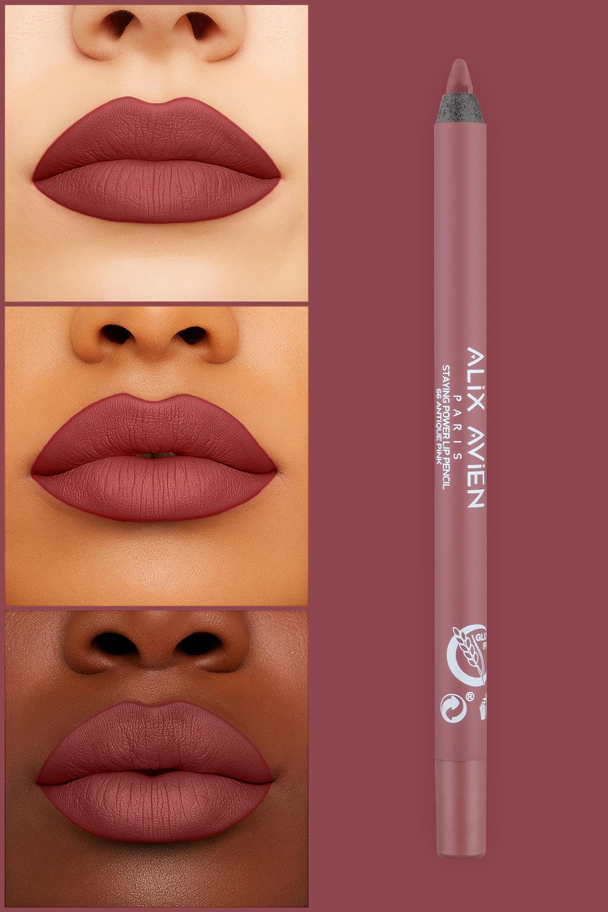 Suya Dayanıklı Uzun Süre Kalıcı Yumuşak Dudak Kalemi - Staying Power Lip Pencil 66 Antique Pink