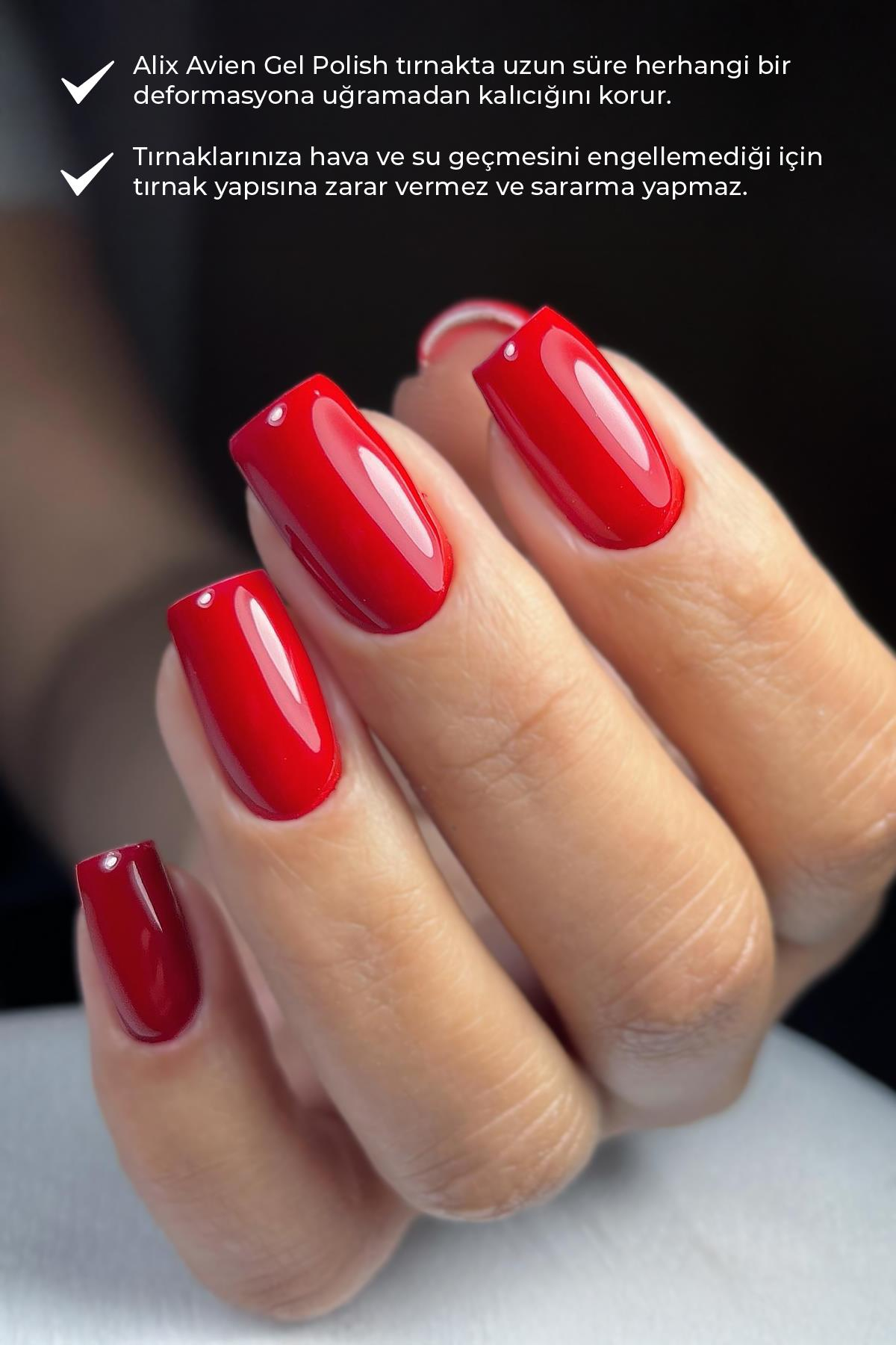 UV Kalıcı Bayrak Kırmızı Jel Oje 17 - Gel Polish - 12 ml