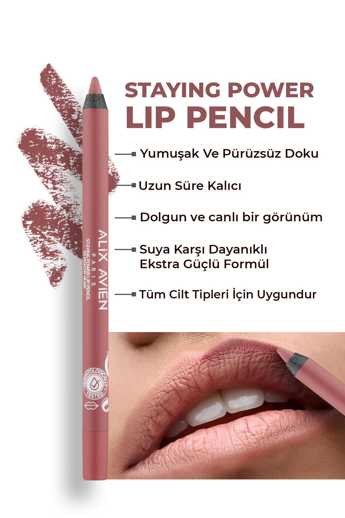 Uzun Süre Kalıcı Suya Dayanıklı Dudak Kalemi - Staying Power Lip Pencil 53 Peachy Nude