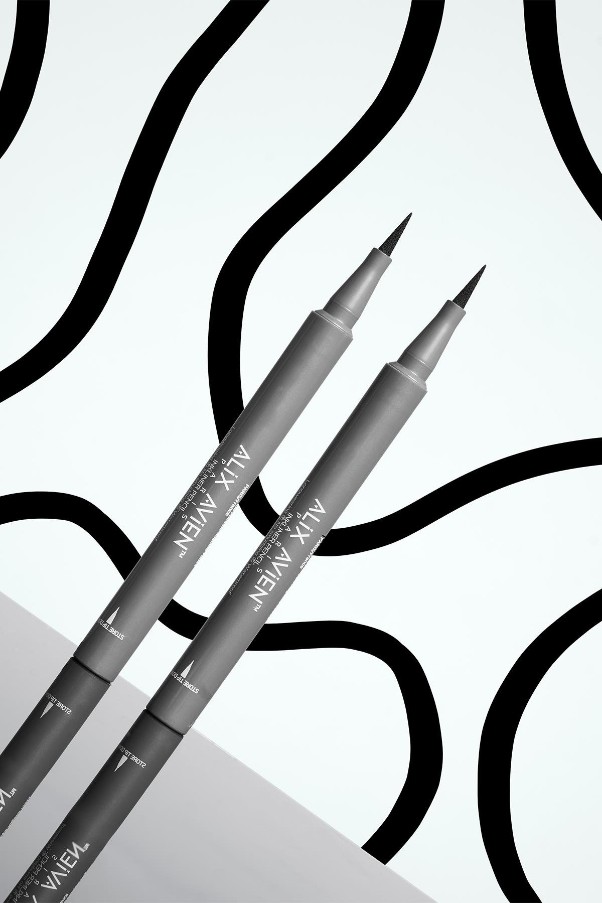 Uzun Süre Kalıcı, Suya Dayanıklı ve Yumuşak Uçlu Siyah Göz Kalemi - Inkliner Eyeliner Black