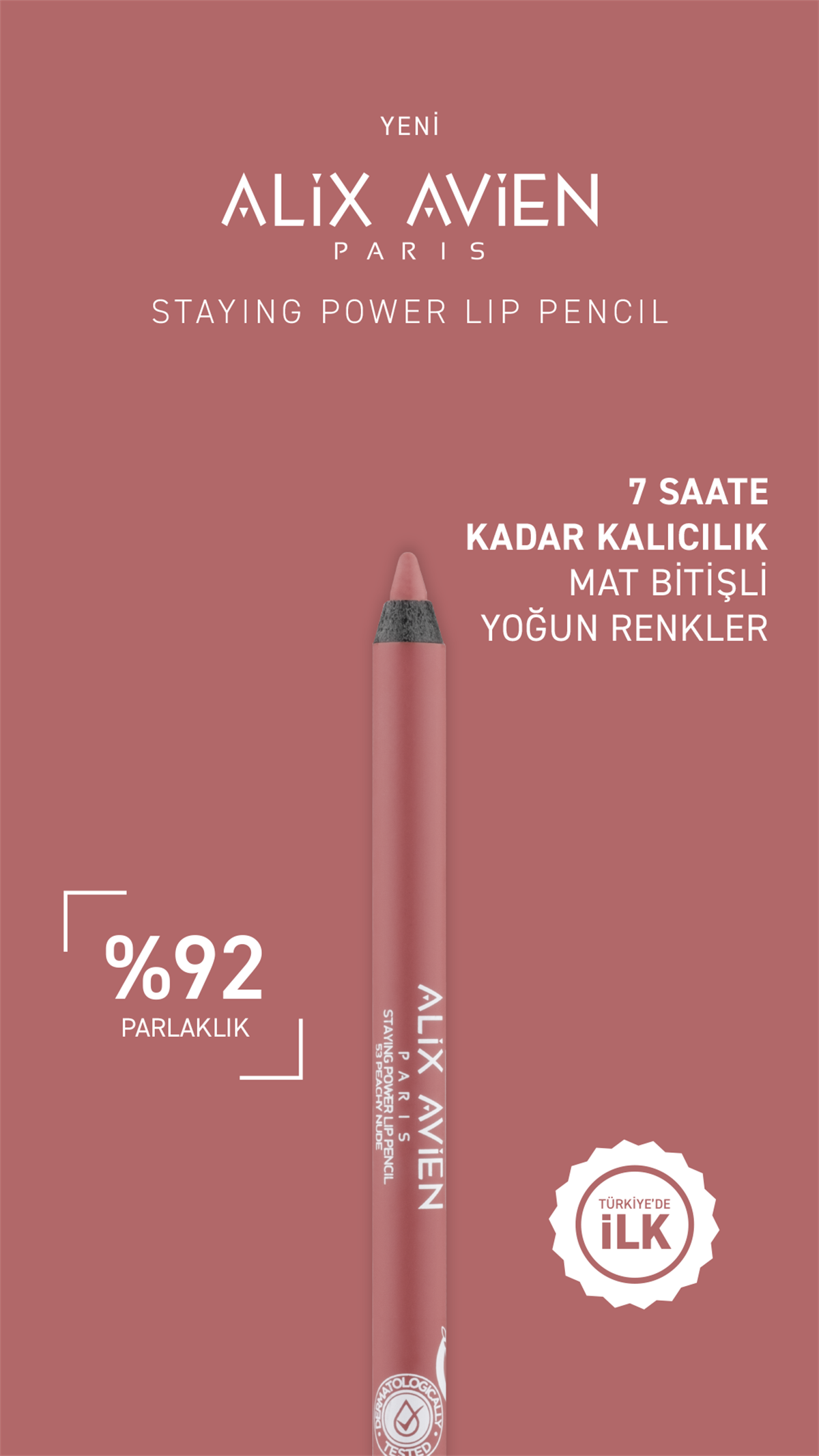 Uzun Süre Kalıcılığa Sahip Suya Dayanıklı Dudak Kalemi – Staying Power Lip Pencil 53 Peachy Nude