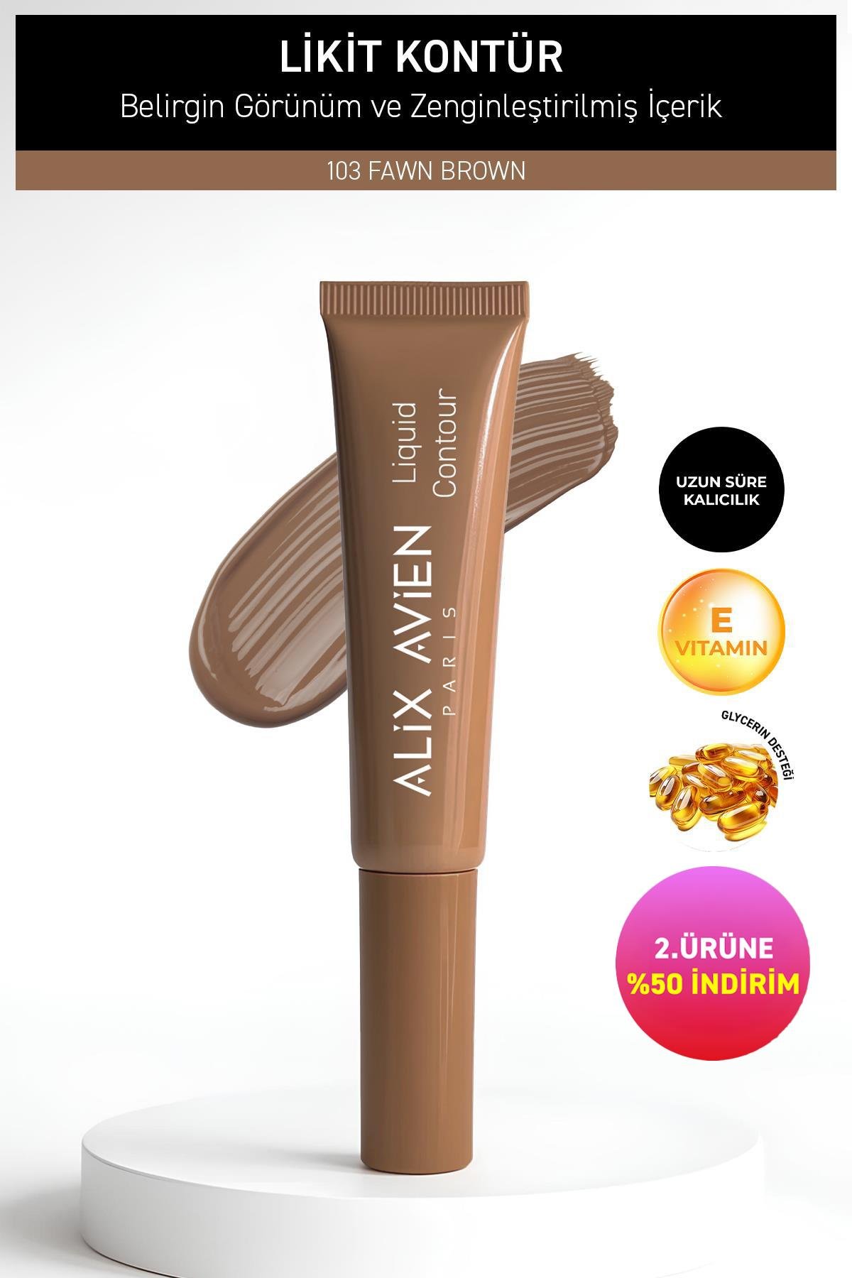 Yaşlanma Karşıtı E Vitaminli Nemlendiren Kremsi Likit Kontür - Liquid Contour 103 Flawn Brown