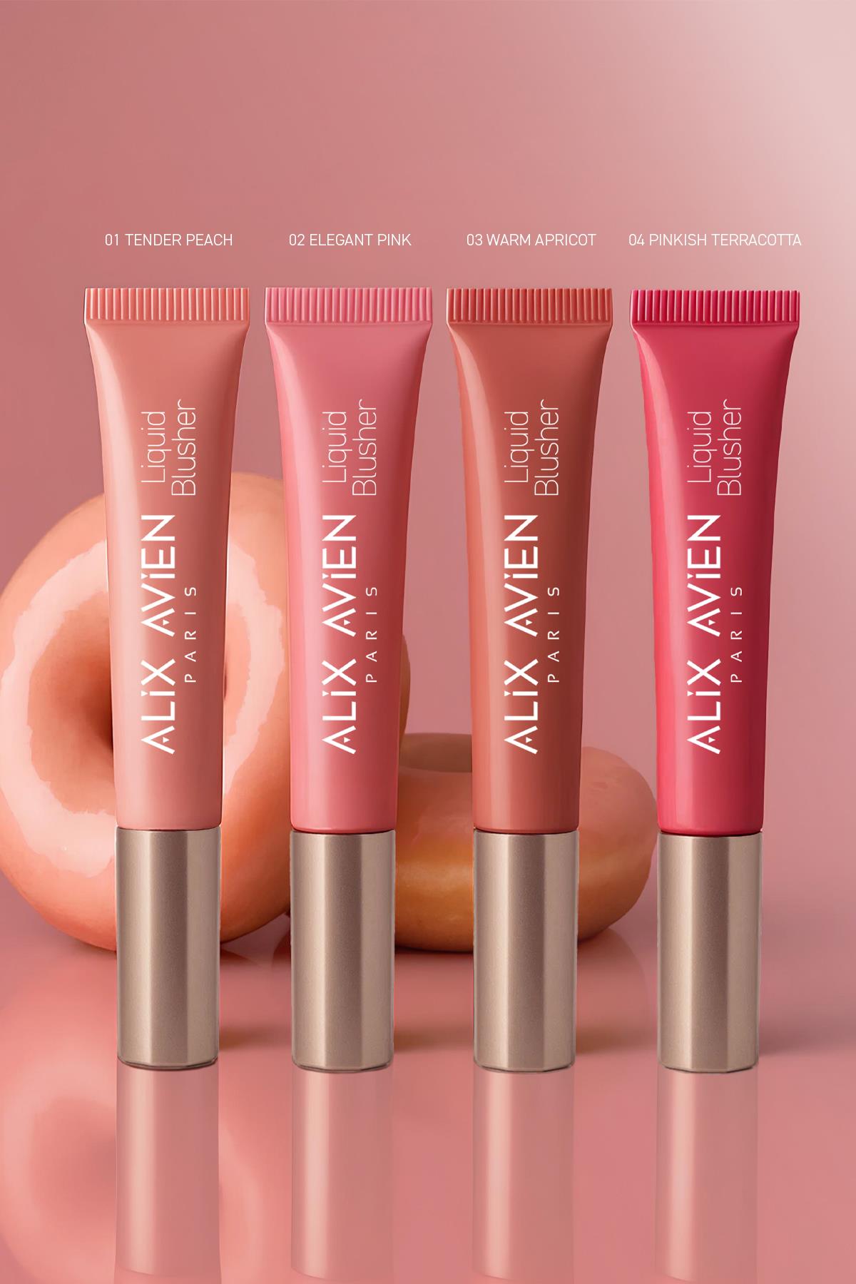 Yoğun Pigmentli E Vitaminli Mat Bitişli Kremsi Likit Allık - Liquid Blusher 06 Dried Rose