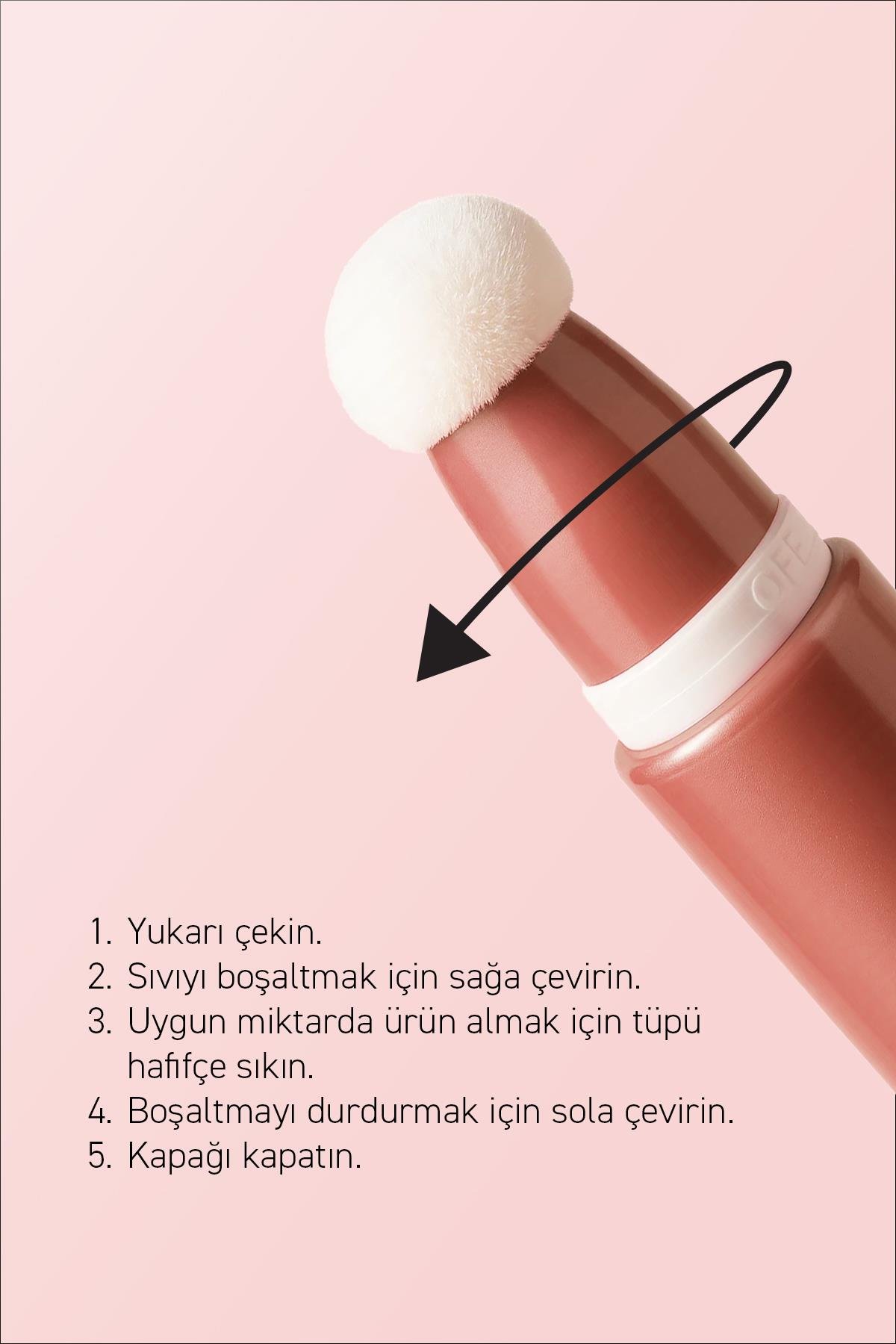 Yoğun Pigmentli E Vitaminli Mat Bitişli Kremsi Likit Allık - Liquid Blusher 03 Warm Apricot